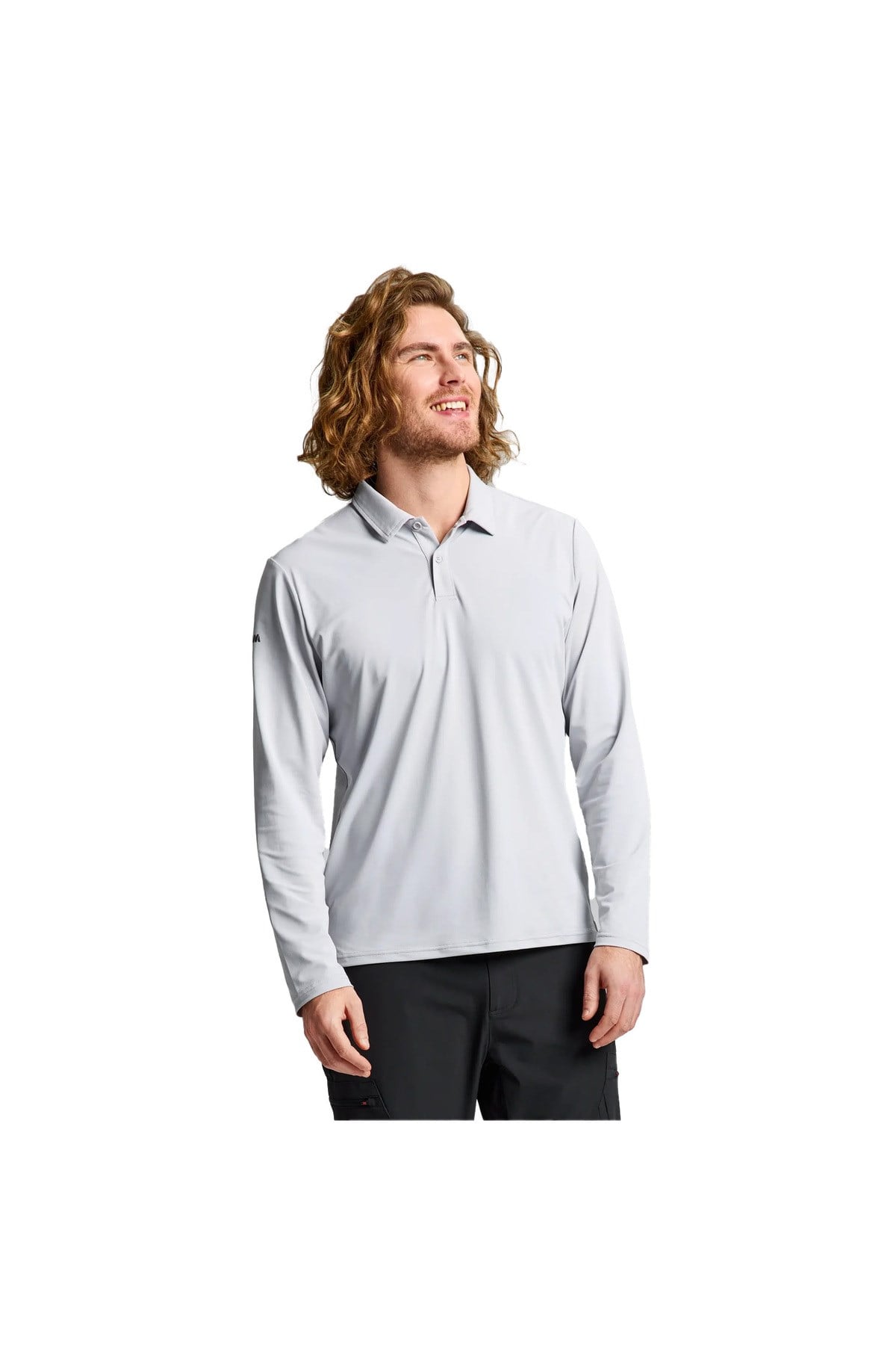 Tech Pique Polo Ls Erkek Gri Tişört ERKEK T-SHIRT A108005S01