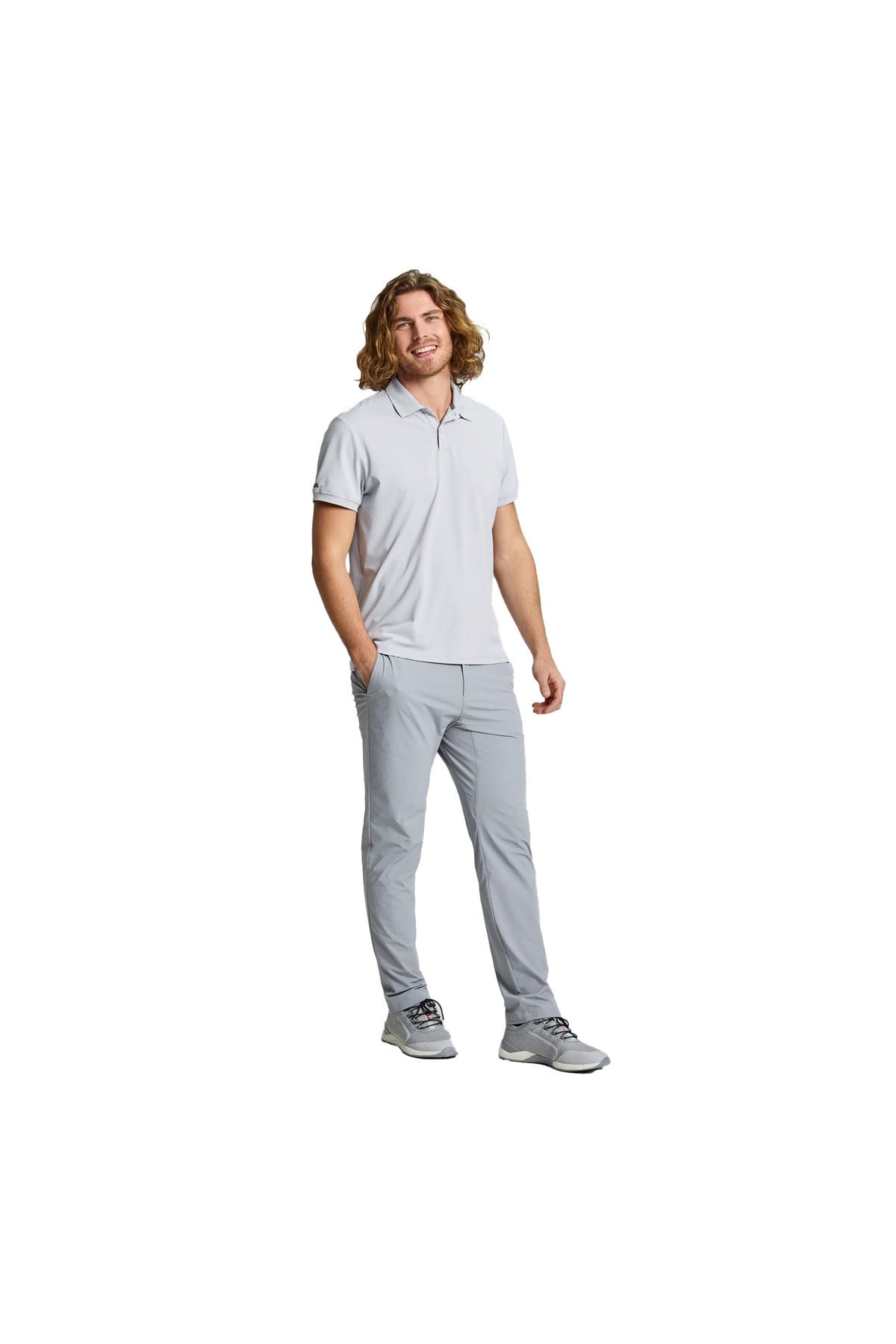 Tech Pique Polo Ss Erkek Gri Tişört ERKEK T-SHIRT A108006S01
