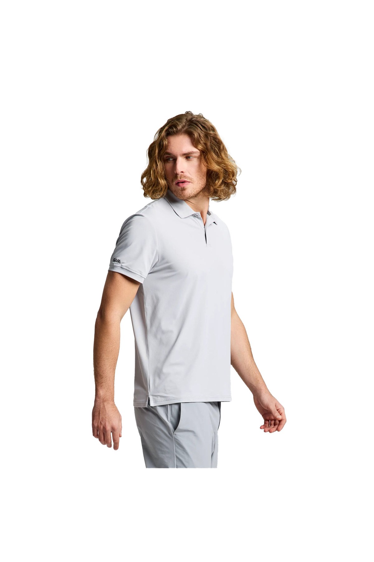 Tech Pique Polo Ss Erkek Gri Tişört ERKEK T-SHIRT A108006S01
