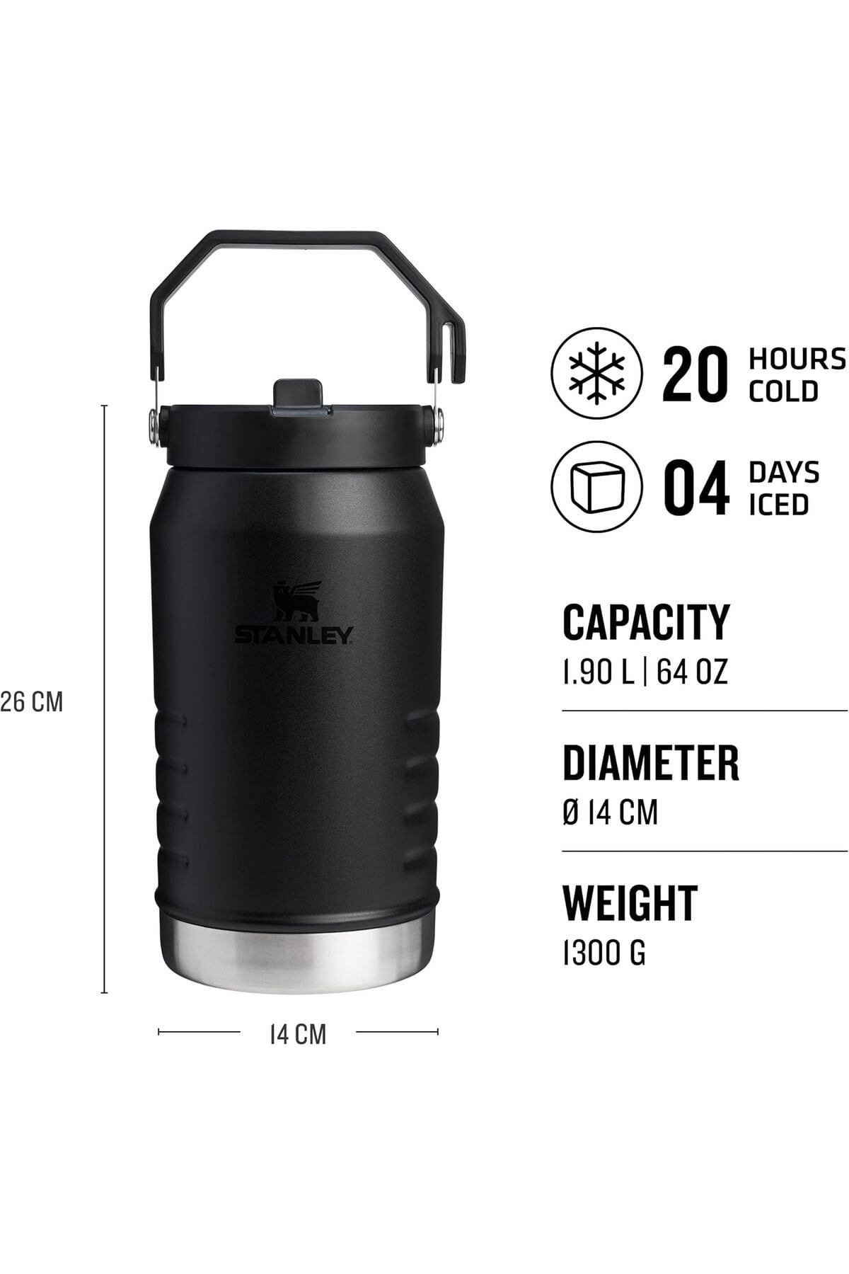The IceFlow Flip Straw 2.0 Jug Termos 1.90L 10-13085-038