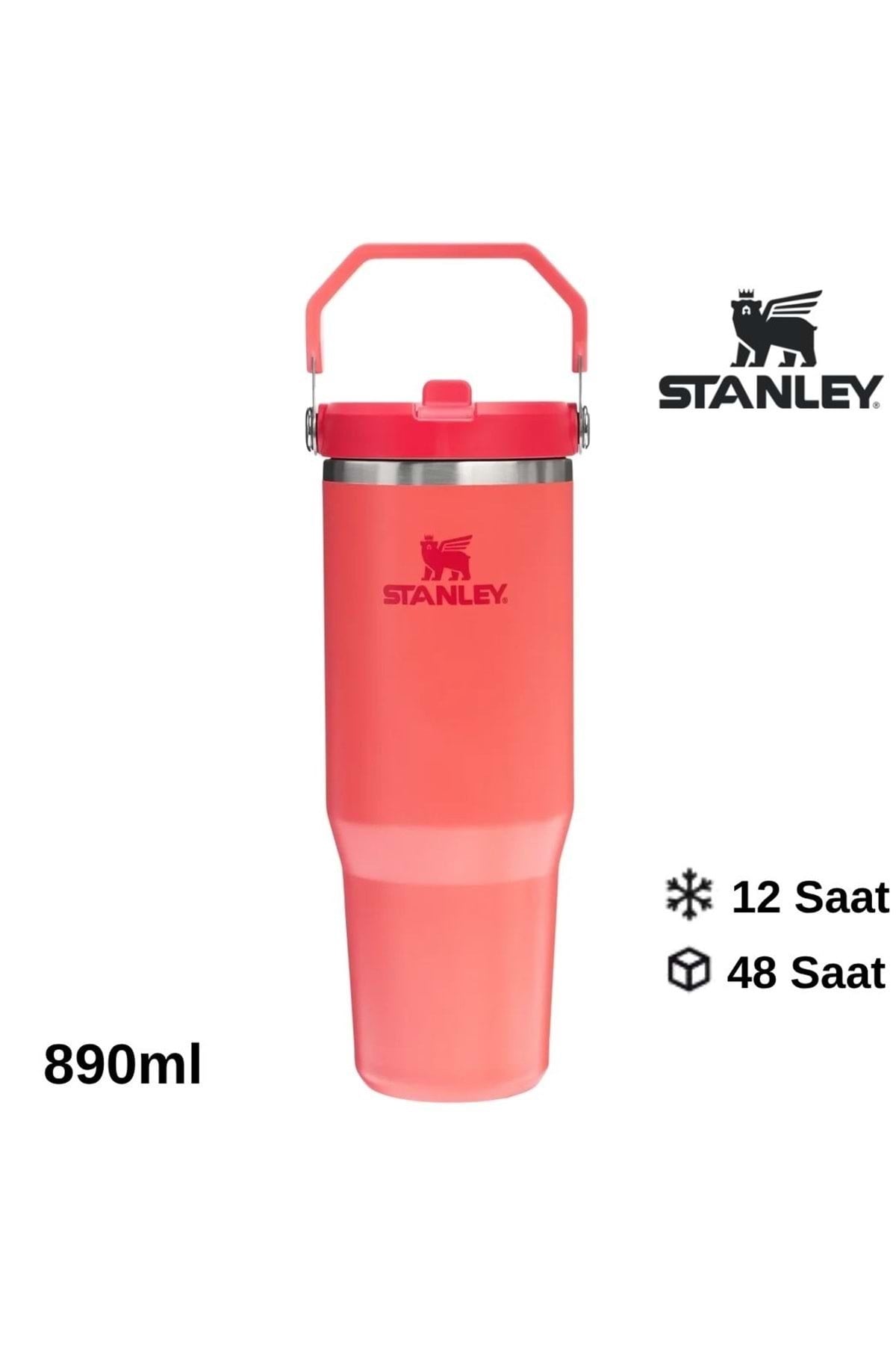 The IceFlow Flip Straw Pipetli Termos Bardak 0.89 LT Matara MERCAN