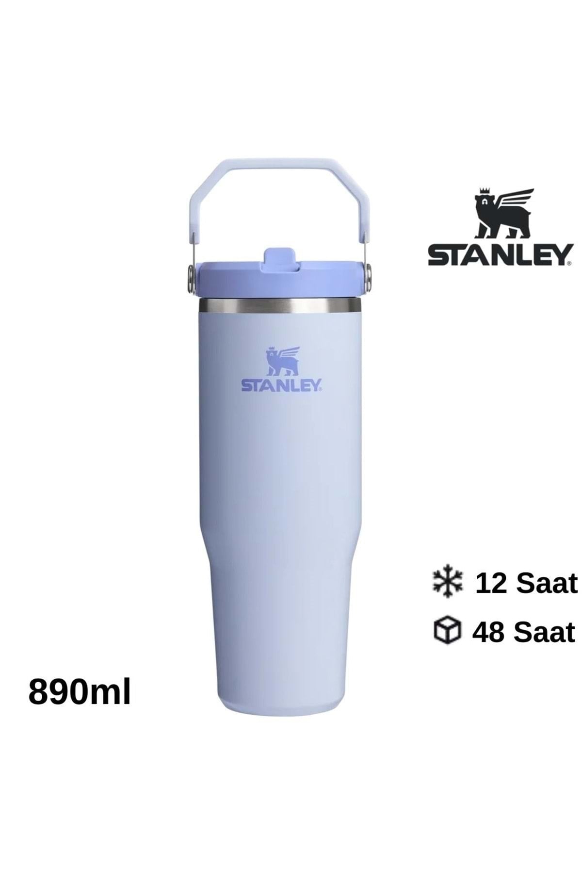 The IceFlow Flip Straw Pipetli Termos Bardak 0.89 LT Matara TURKUAZ