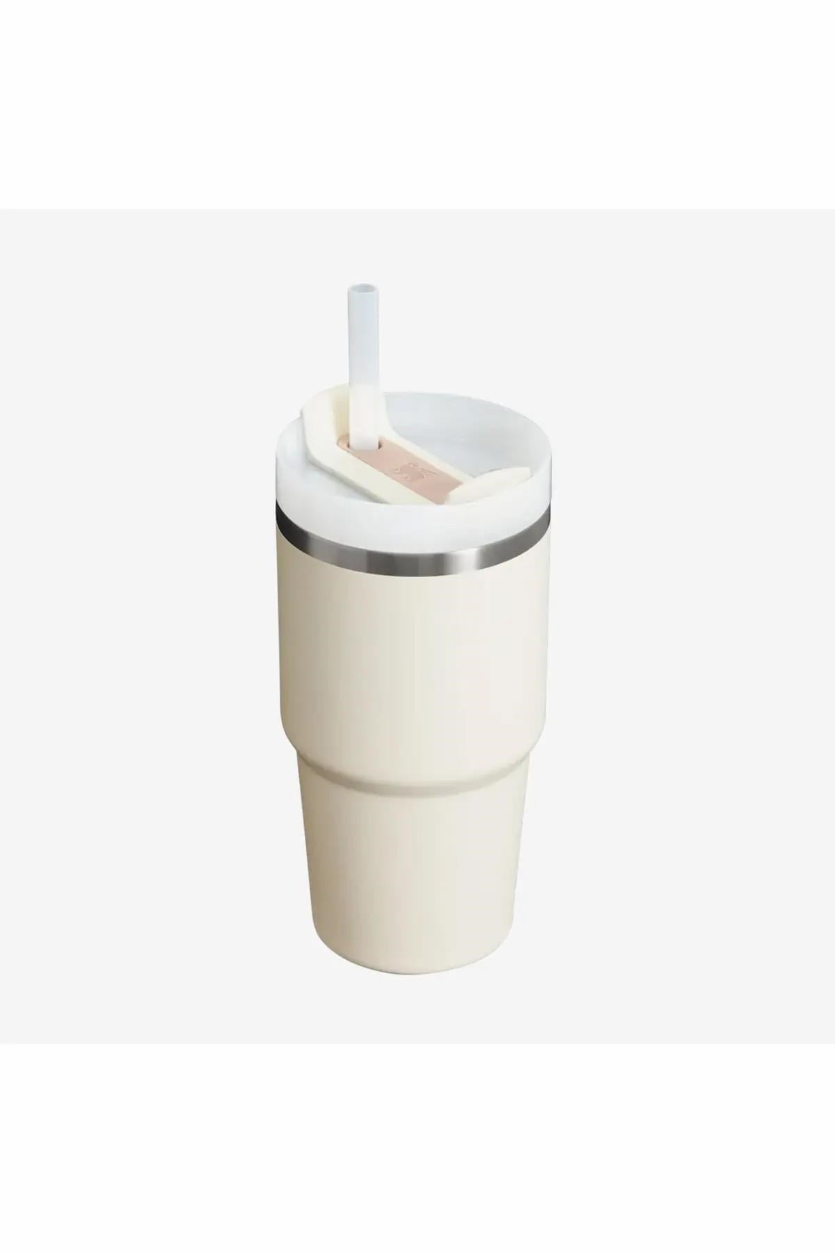 The Quencher H2.O Flowstate™ Tumbler Pipetli Termos Bardak 0.59 Lt / 20Oz Krem 10-10826-304
