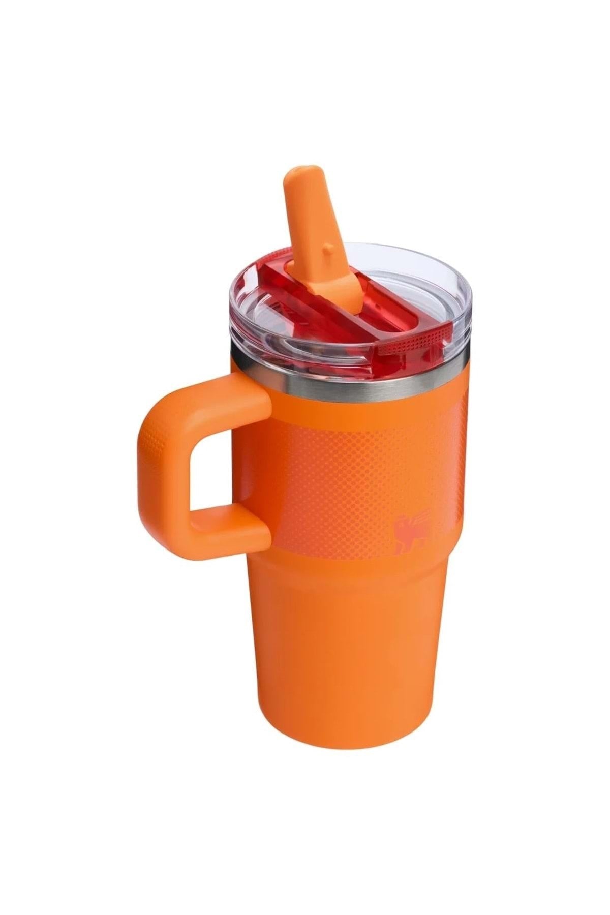 The Quencher ProTour Flip Straw Pipetli Termos 0,60 LT Pipetli Matara TURUNCU