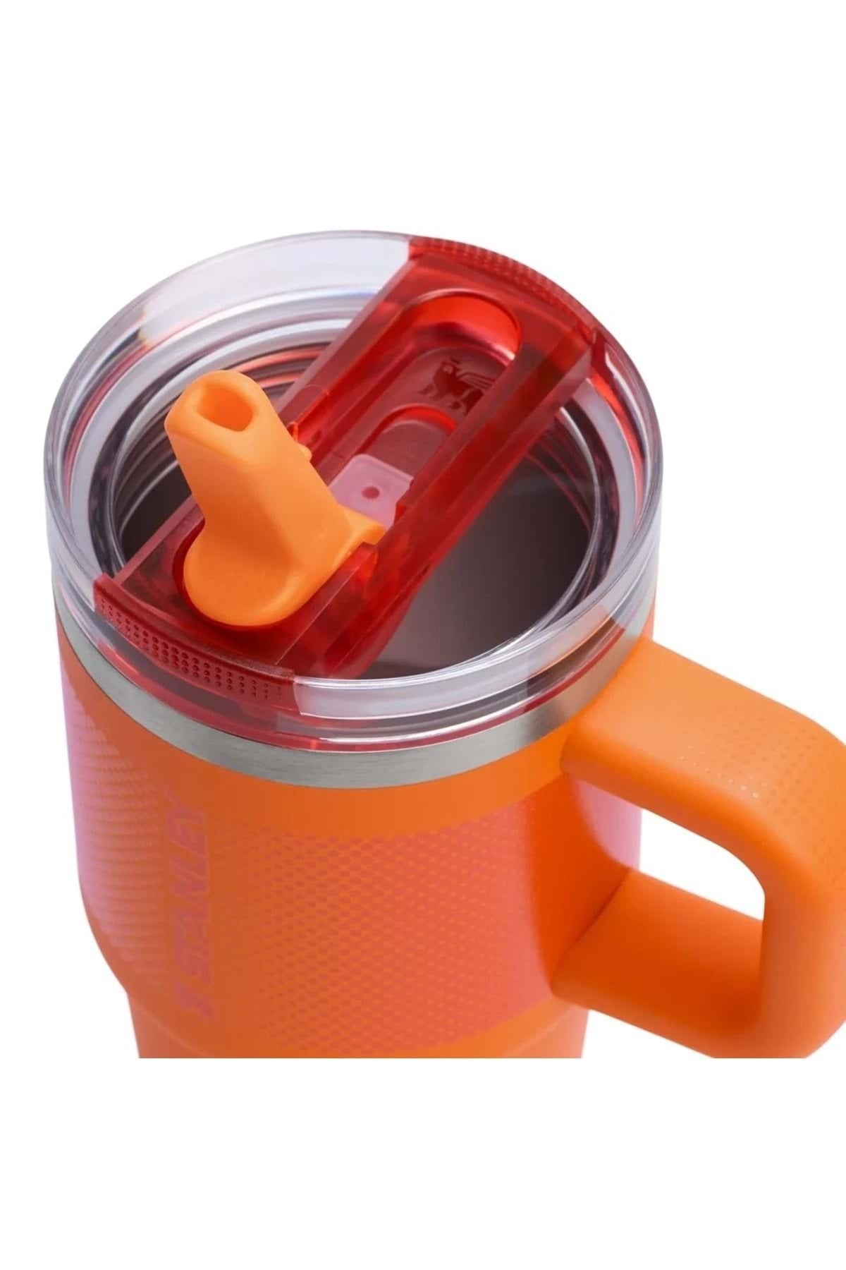 The Quencher ProTour Flip Straw Pipetli Termos 0,60 LT Pipetli Matara TURUNCU