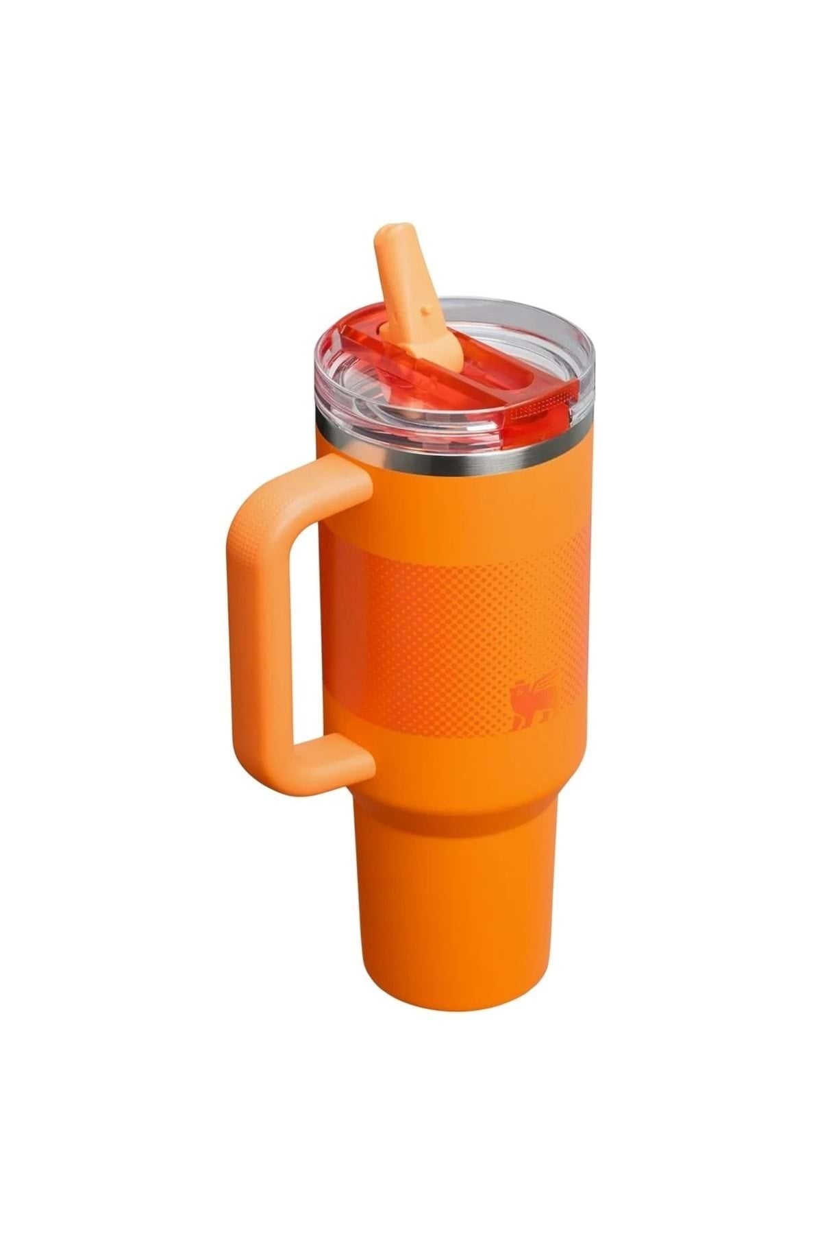 The Quencher ProTour Flip Straw Tumbler Pipetli Termos 1,18 LT Pipetli Matara TURUNCU