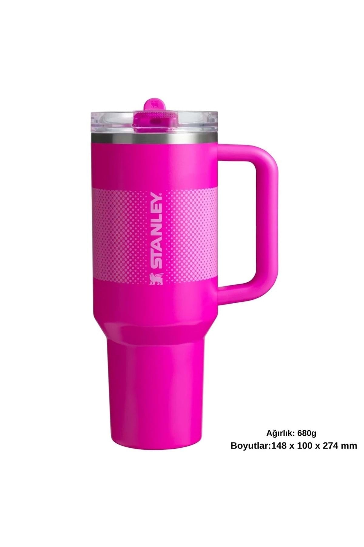 The Quencher ProTour Flip Straw Tumbler Pipetli Termos 1,18 LT Pipetli Matara FUŞYA
