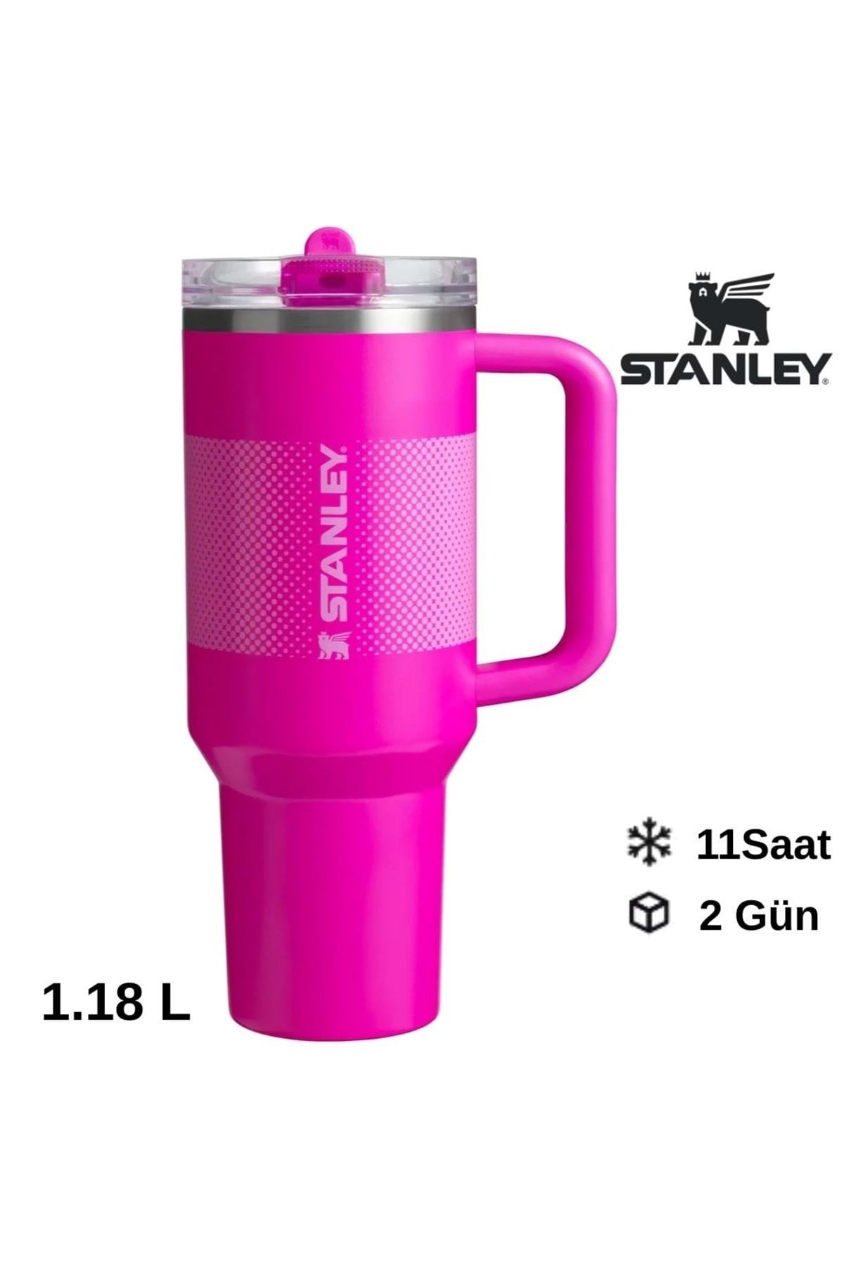 The Quencher ProTour Flip Straw Tumbler Pipetli Termos 1,18 LT Pipetli Matara FUŞYA