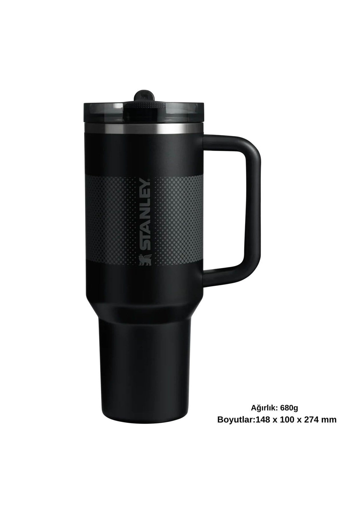 The Quencher ProTour Flip Straw Tumbler Pipetli Termos 1,18 LT Pipetli Matara SİYAH