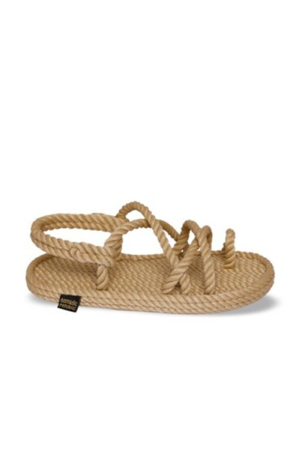 Unisex Çocuk Bej Hasır Sandalet