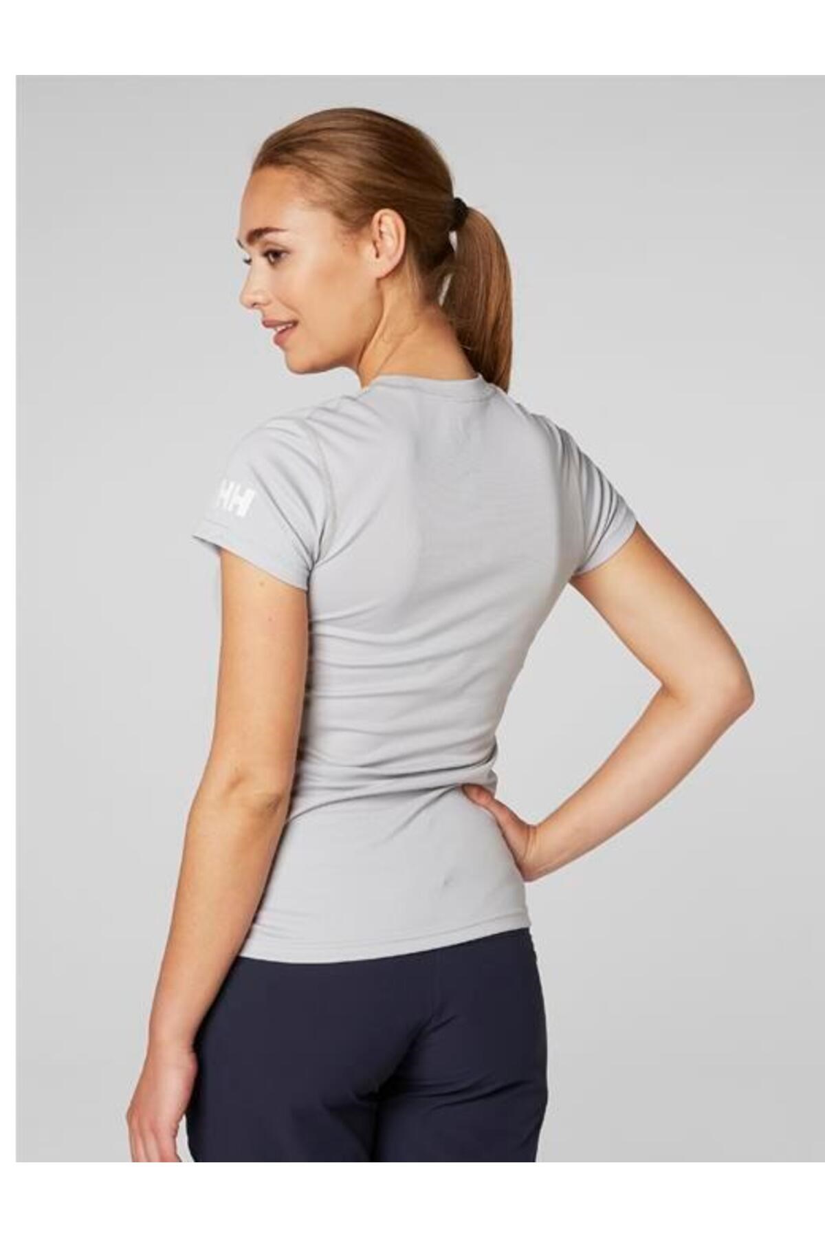 W Techt Kadın T-shirt Açık Gri