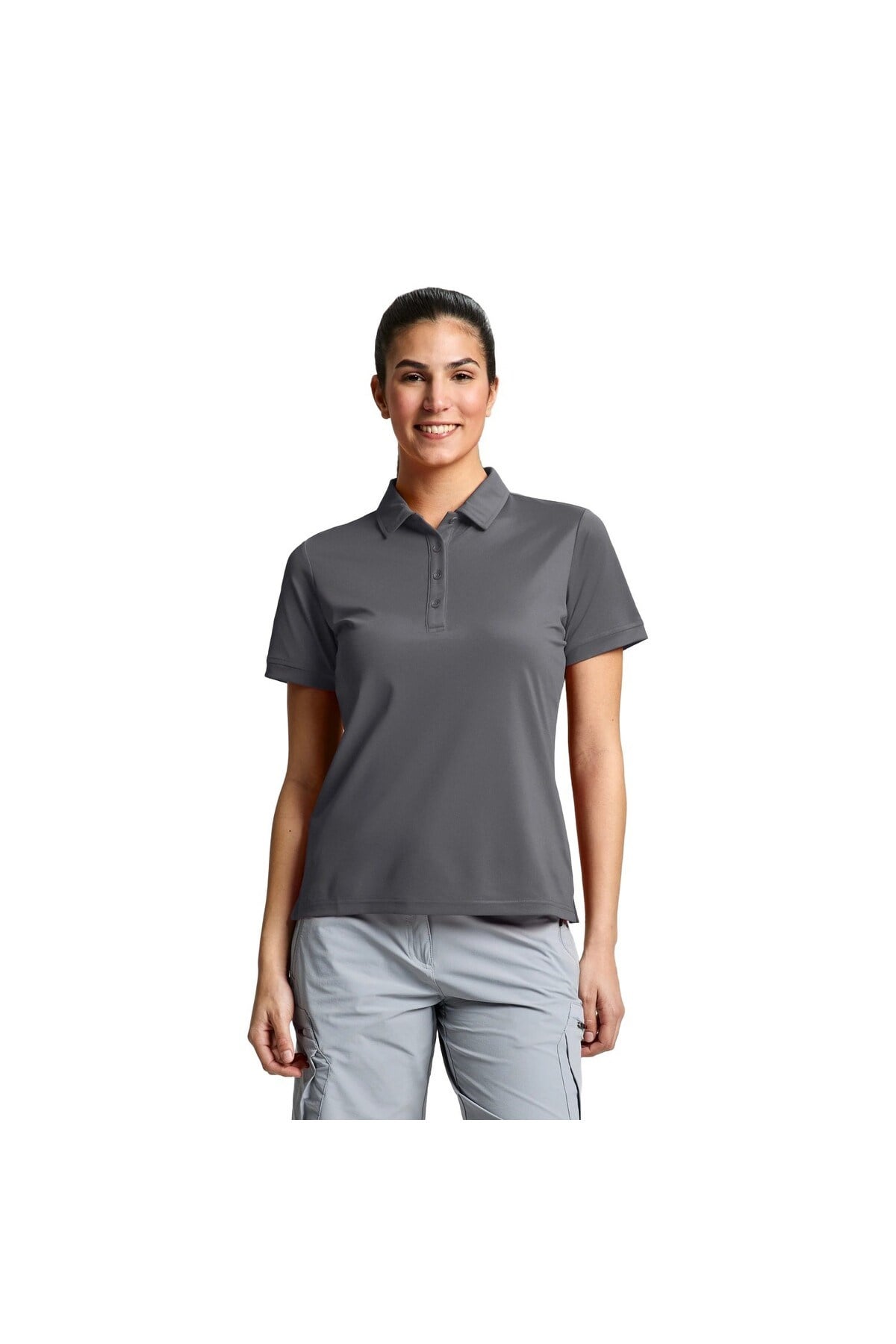 Ws Tech Pique Polo Kadın Gri Tişört KADIN T-SHIRT A908003S01