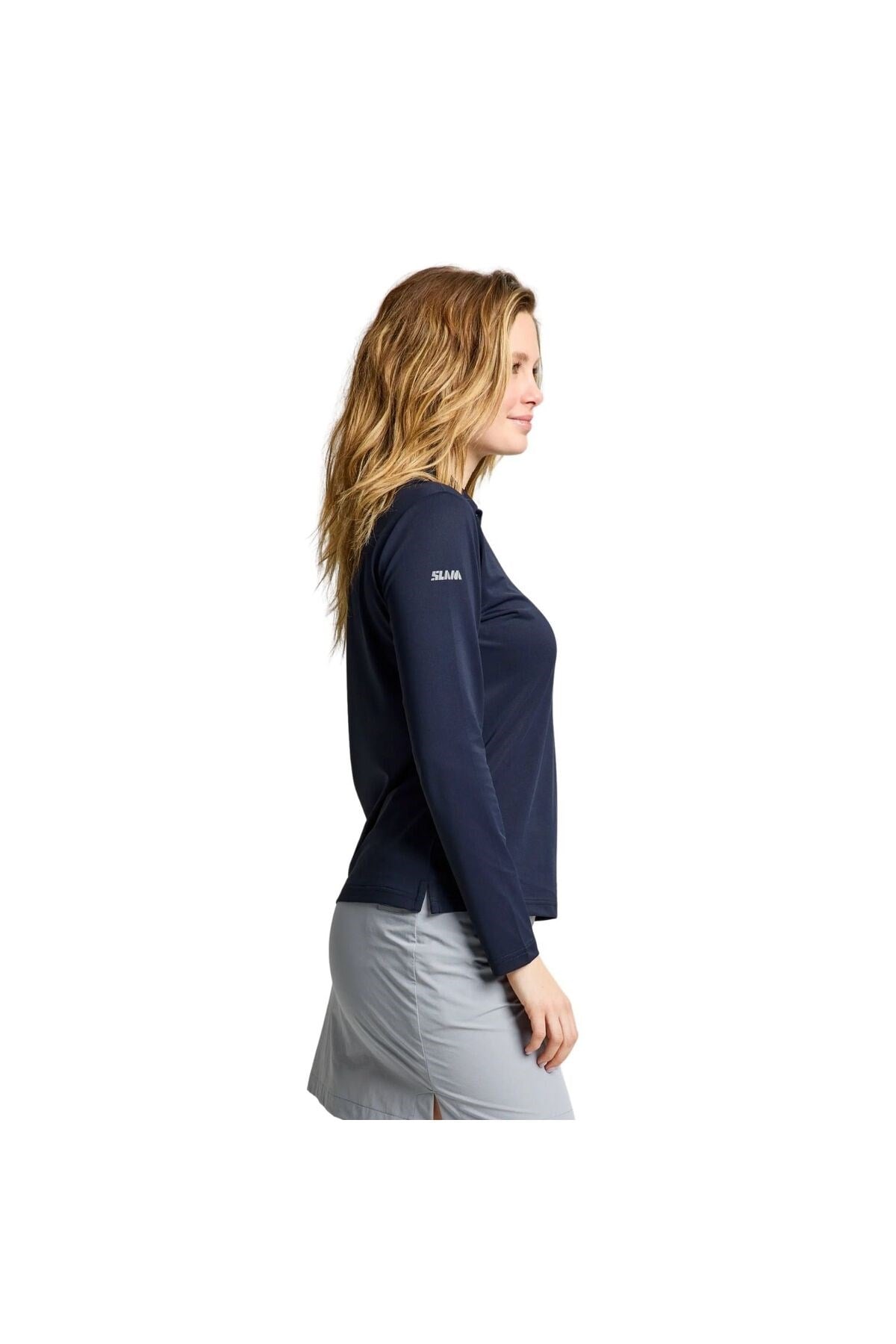 Ws Tech Pique Polo Ls Kadın Mavi Tişört KADIN T-SHIRT A908004S01