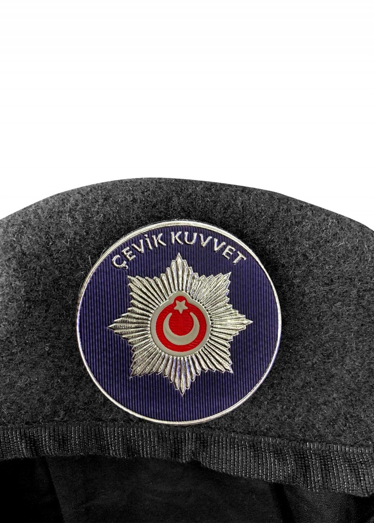Siyah Çevik Kuvvet Polis Yan Bere