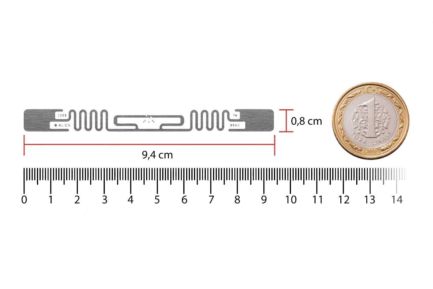 Alien ALN 9640 Şeffaf UHF RFID Etiket