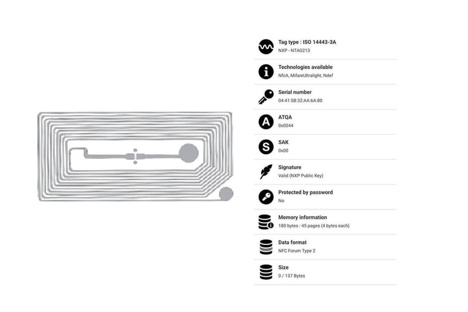 CCRR P7A NFC White Wet Inlay (NXP NTAG213)