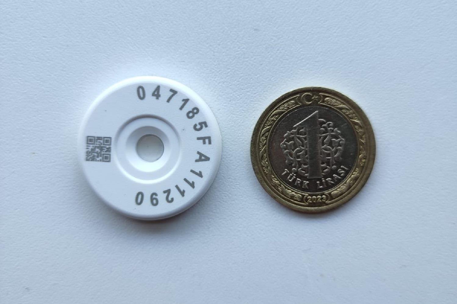 Delikli NFC Etiket 30 mm Dia (metal üstü - vidalanabilir - 3M yapışkanlı)