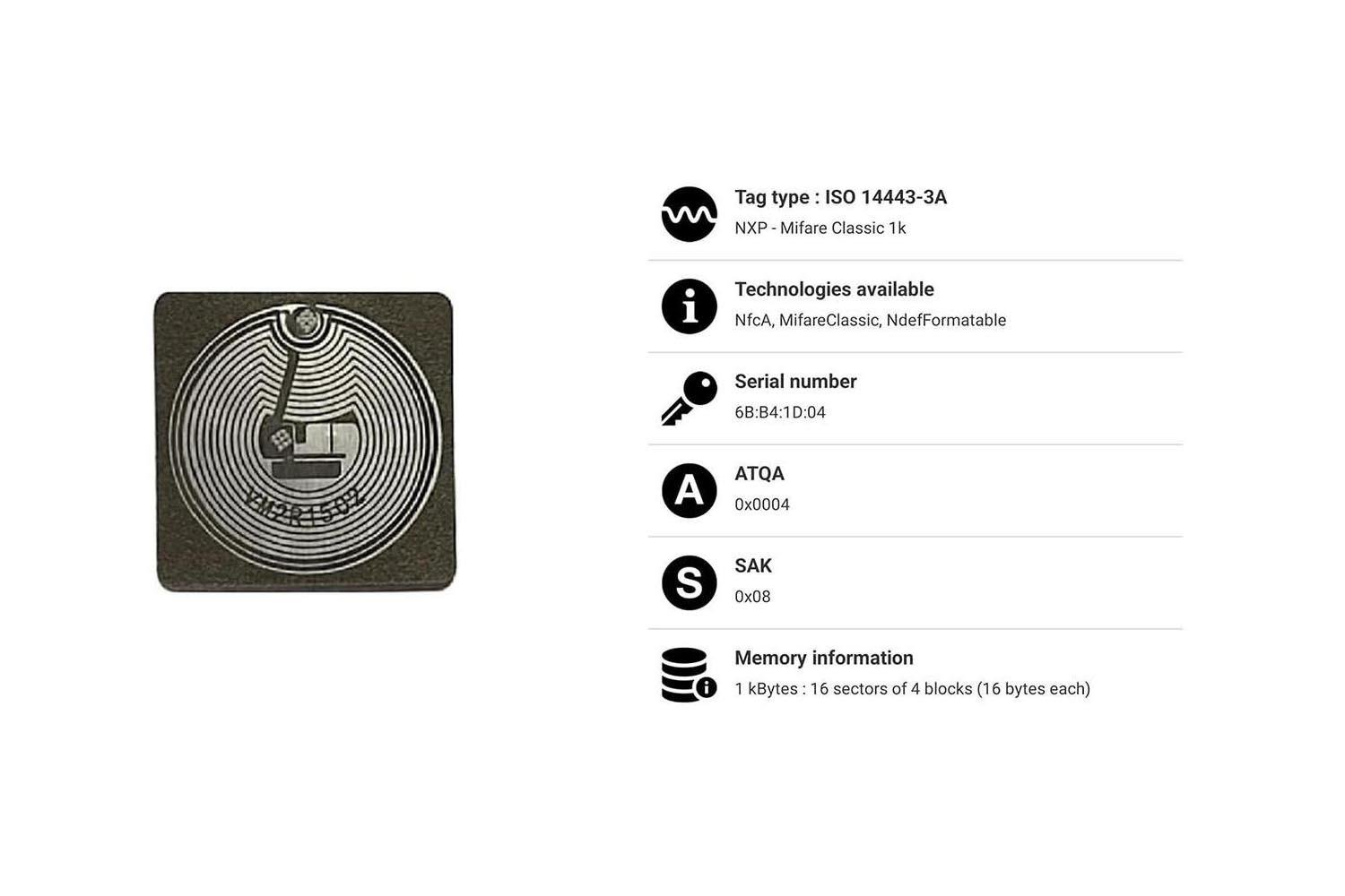 Metal Üstü NFC Etiket 30x30 Mm