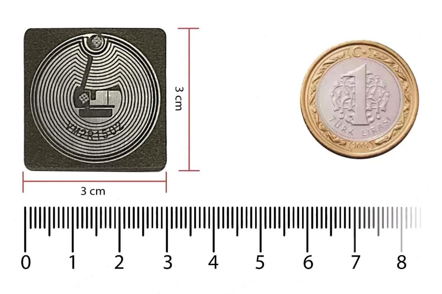 Metal Üstü NFC Etiket 30x30 Mm