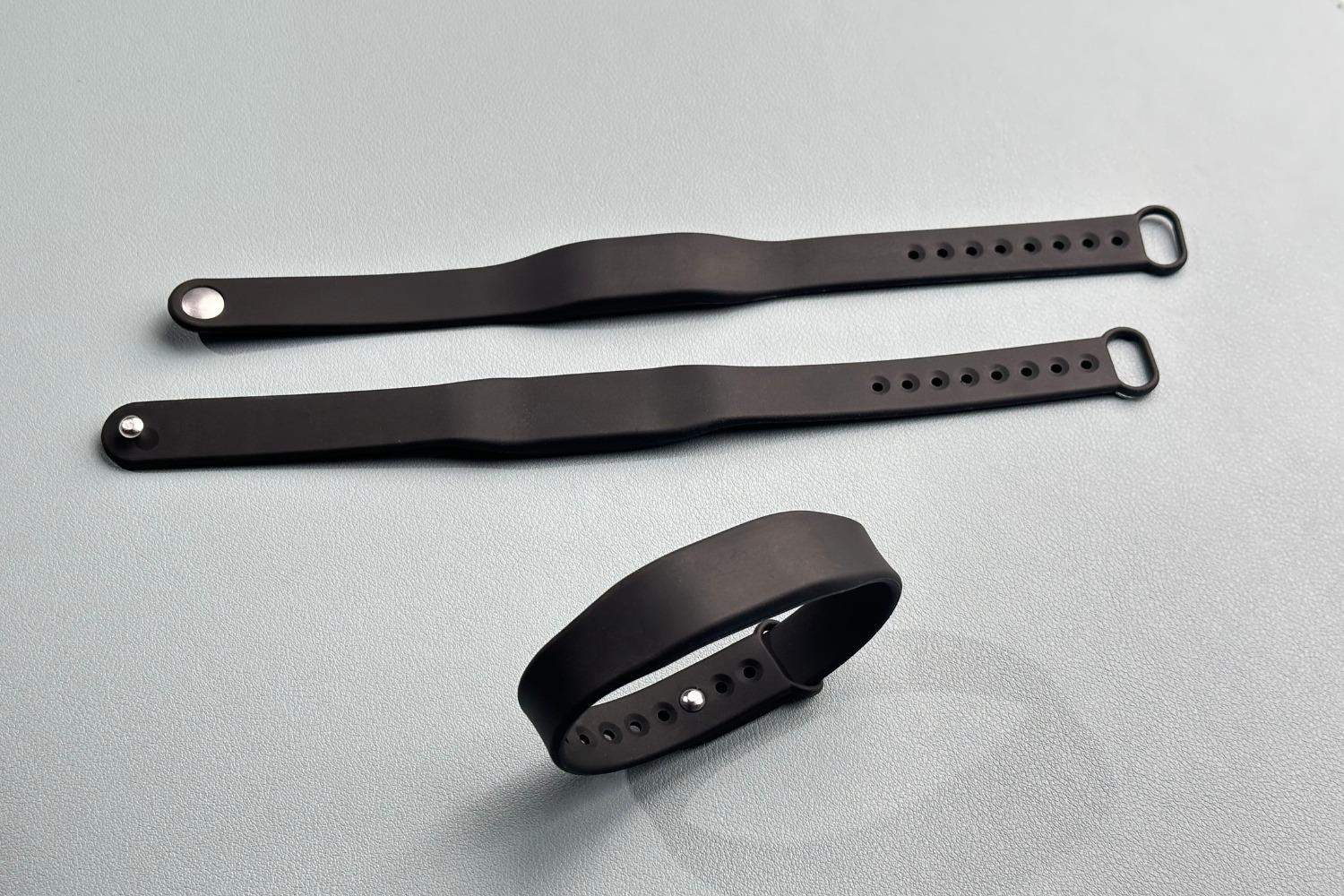 NFC Ayarlanabilir Silikon Bileklik - NTAG213 Siyah