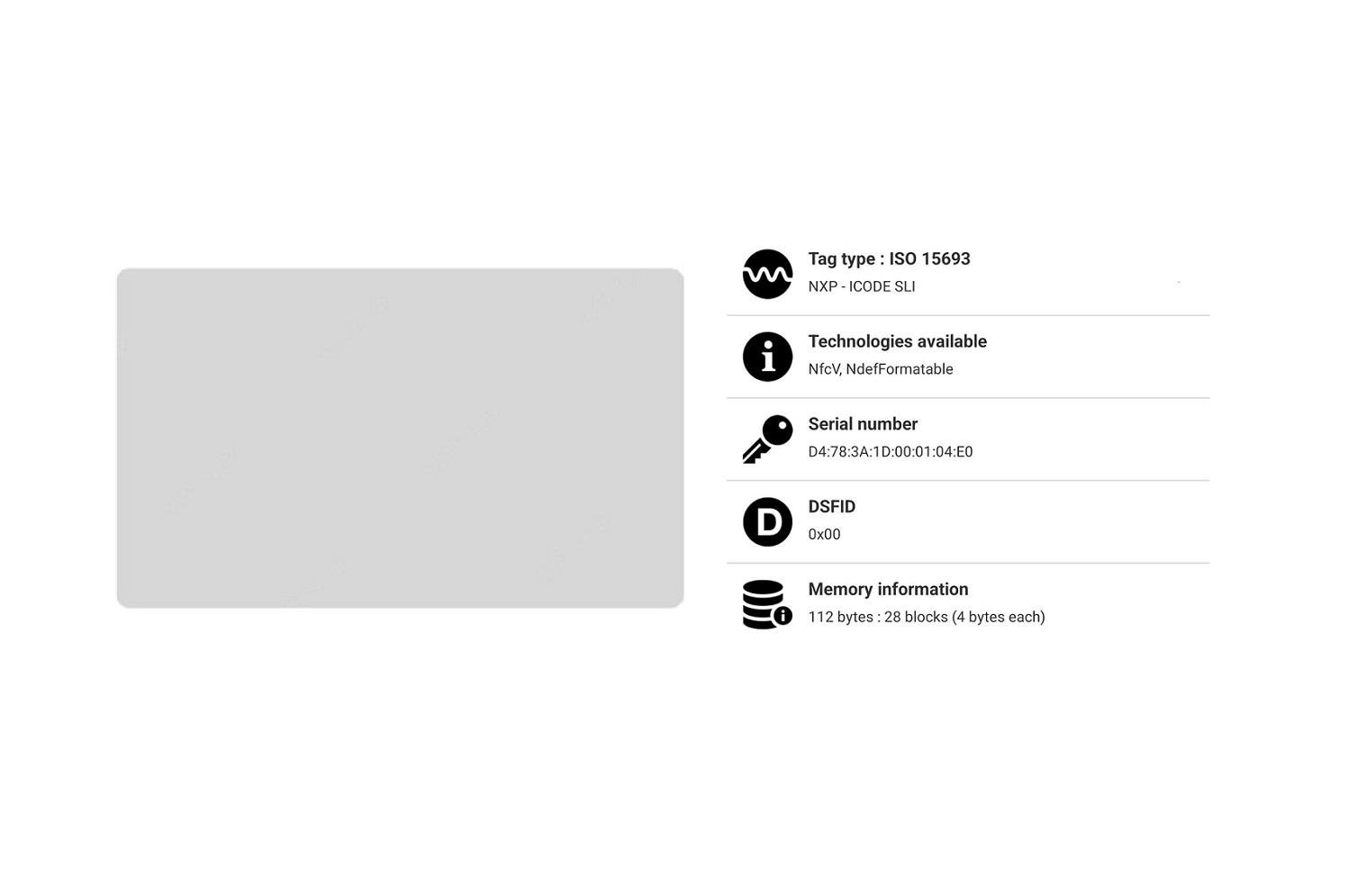 NFC Beyaz Kart ICODE SLIX