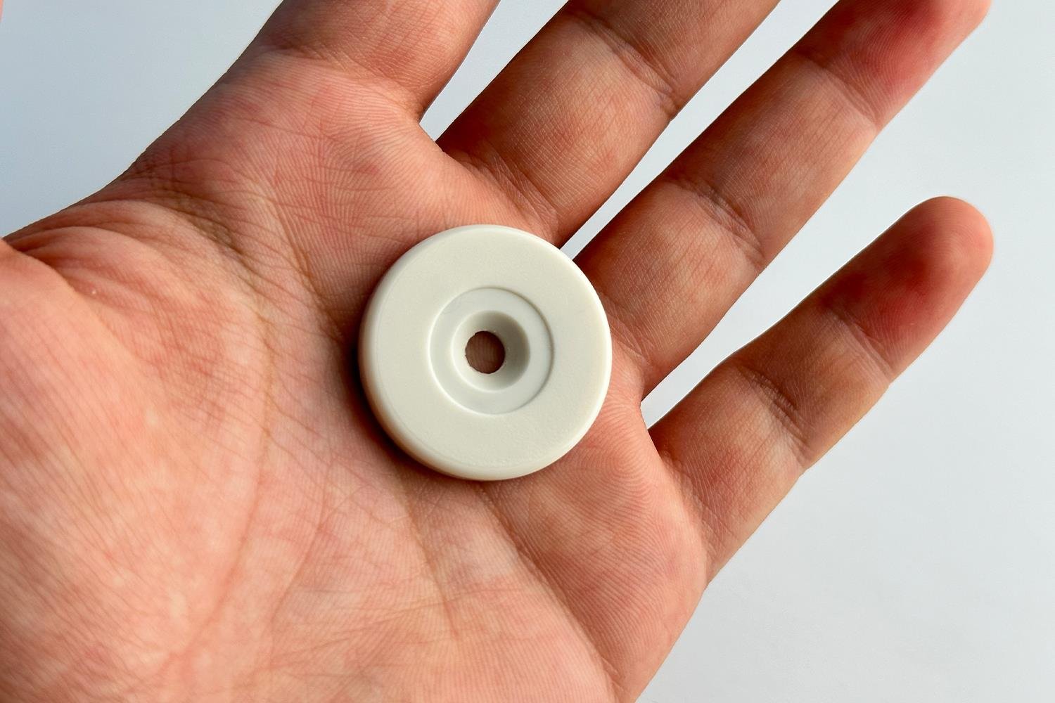 NFC Delikli ABS Token UltraLight EV1 Beyaz Çap30mm