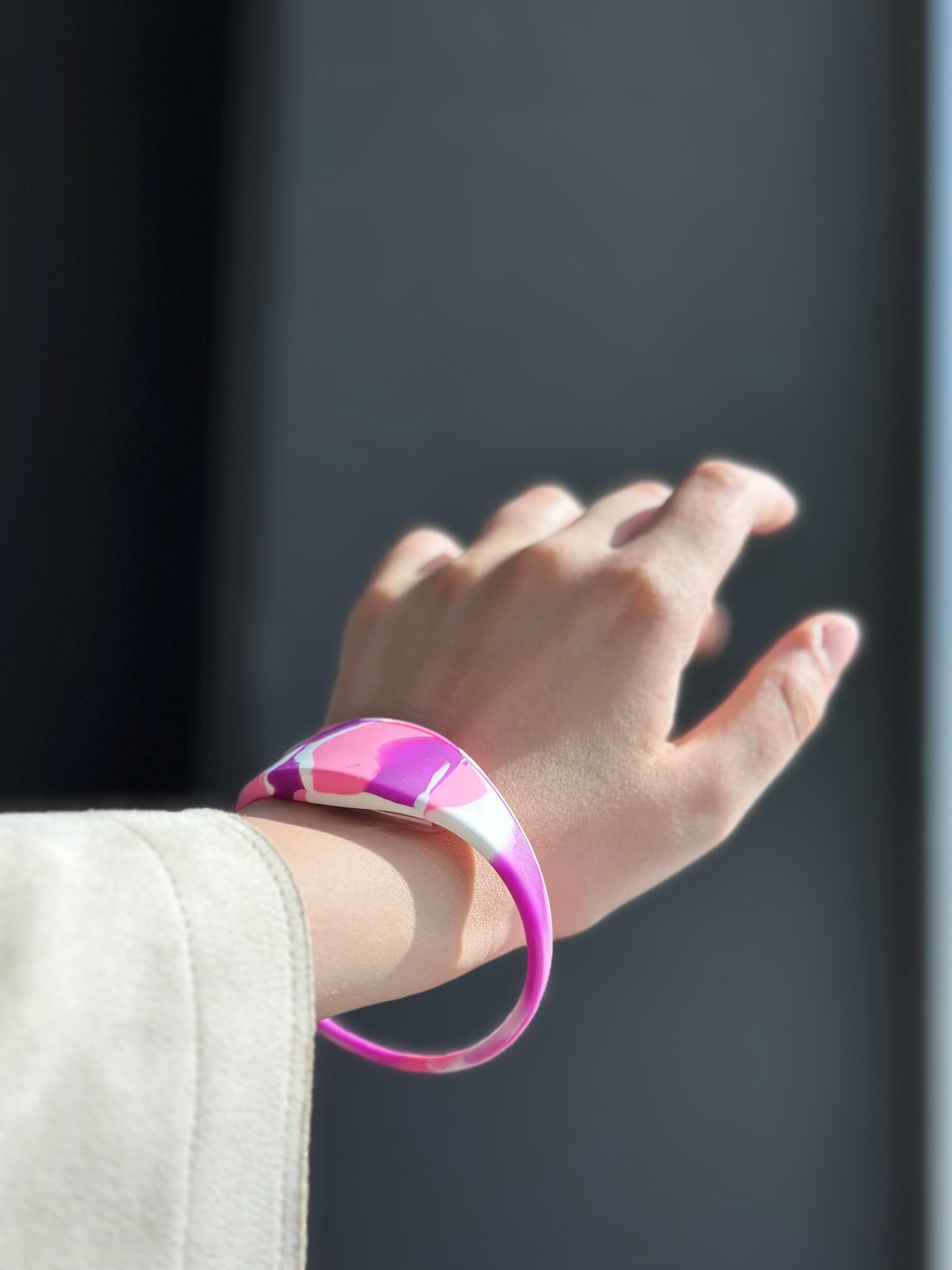 NFC / HF RFID Bileklik Silikon Pembe