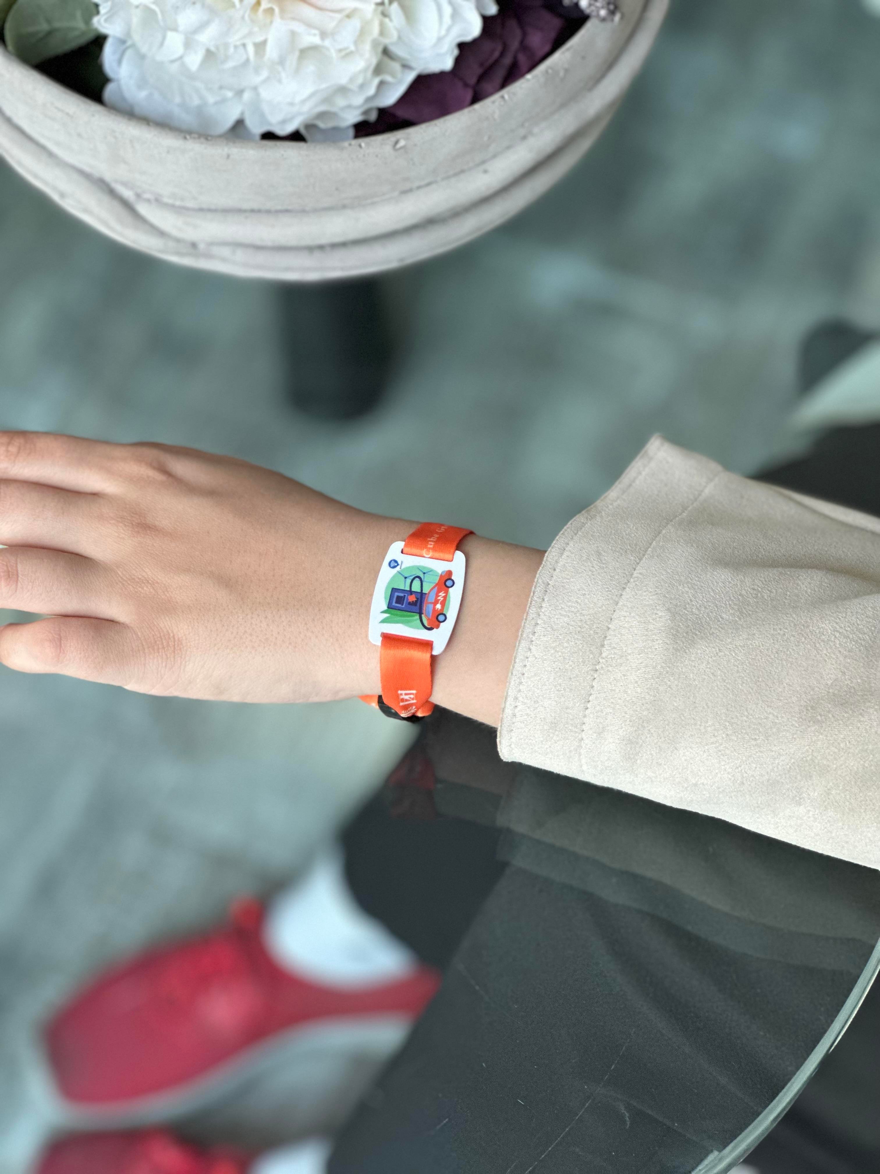 NFC / HF RFID Bileklik Turuncu Kumas