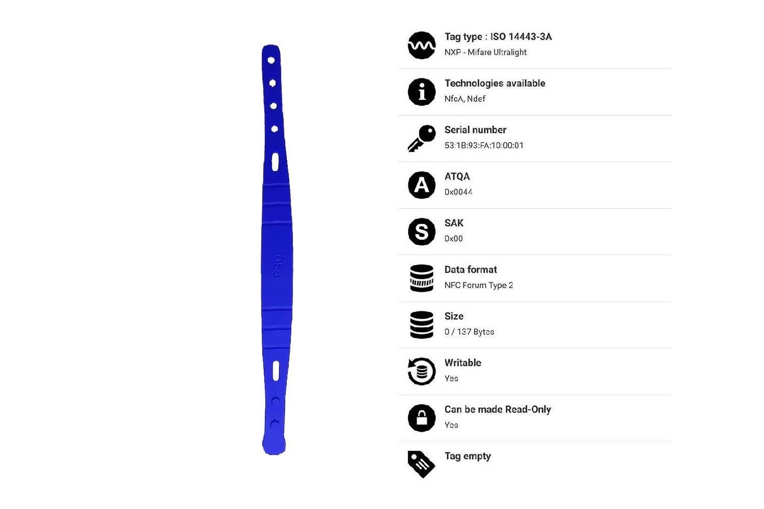 NFC / HF RFID Silikon Bileklik G14