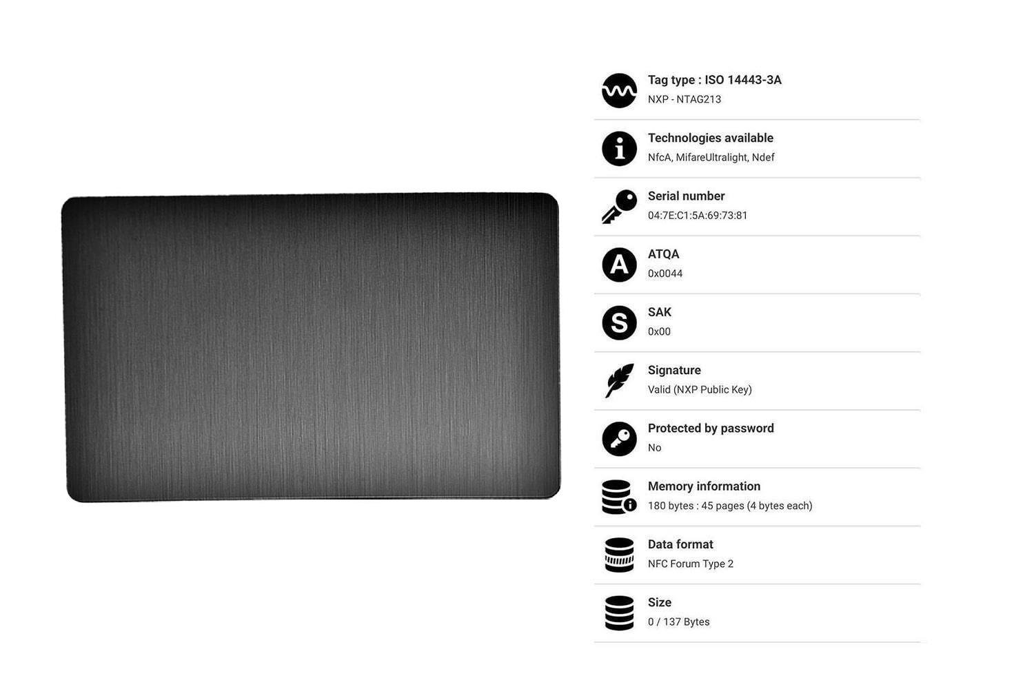 NFC Kart Mat Siyah
