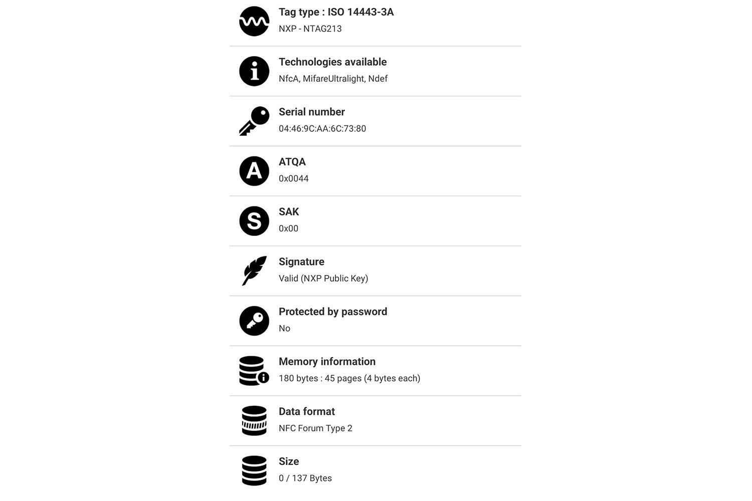NFC Ntag213 Bileklik - 200*20 mm - 40x30 mm PVC Tag