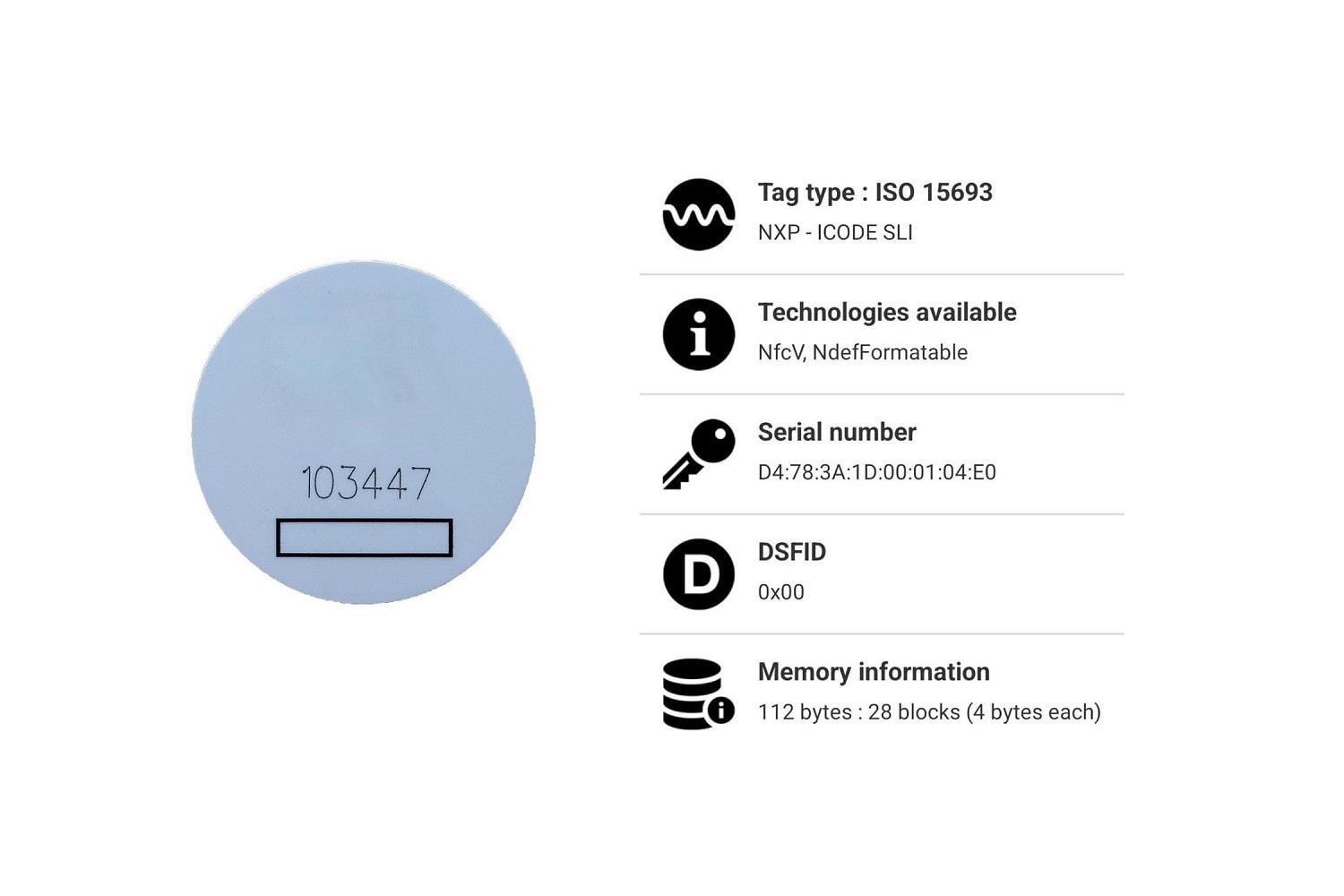 NFC Yuvarlak PVC Etiket