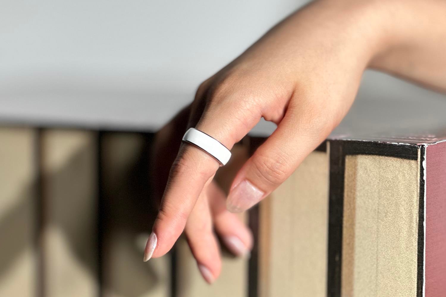 NFC Yüzük Metal Beyaz