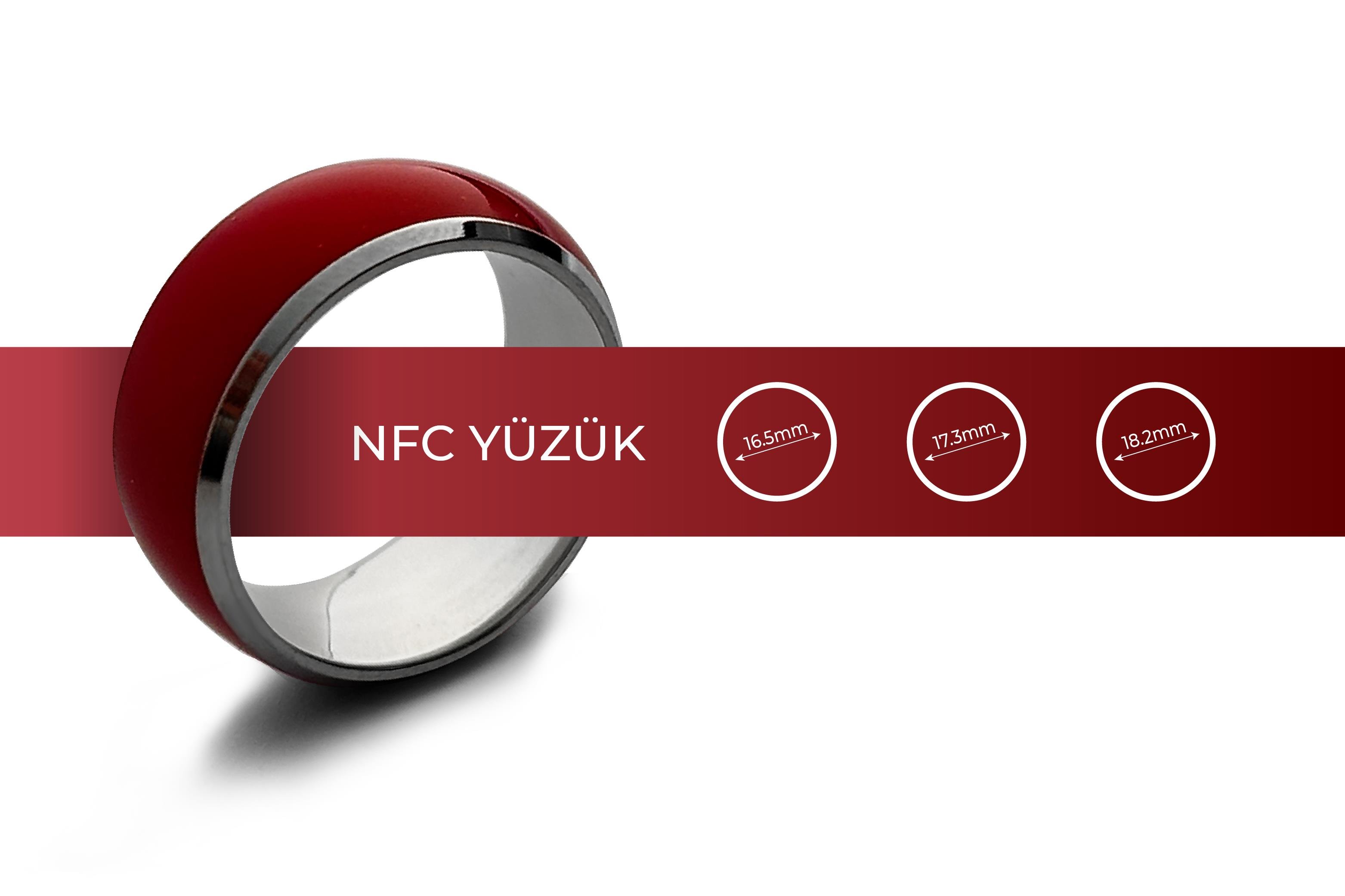 NFC Yüzük Metal Kırmızı