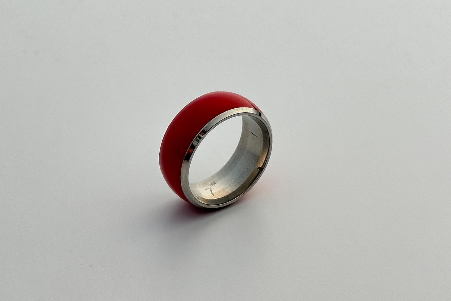 NFC Yüzük Metal Kırmızı