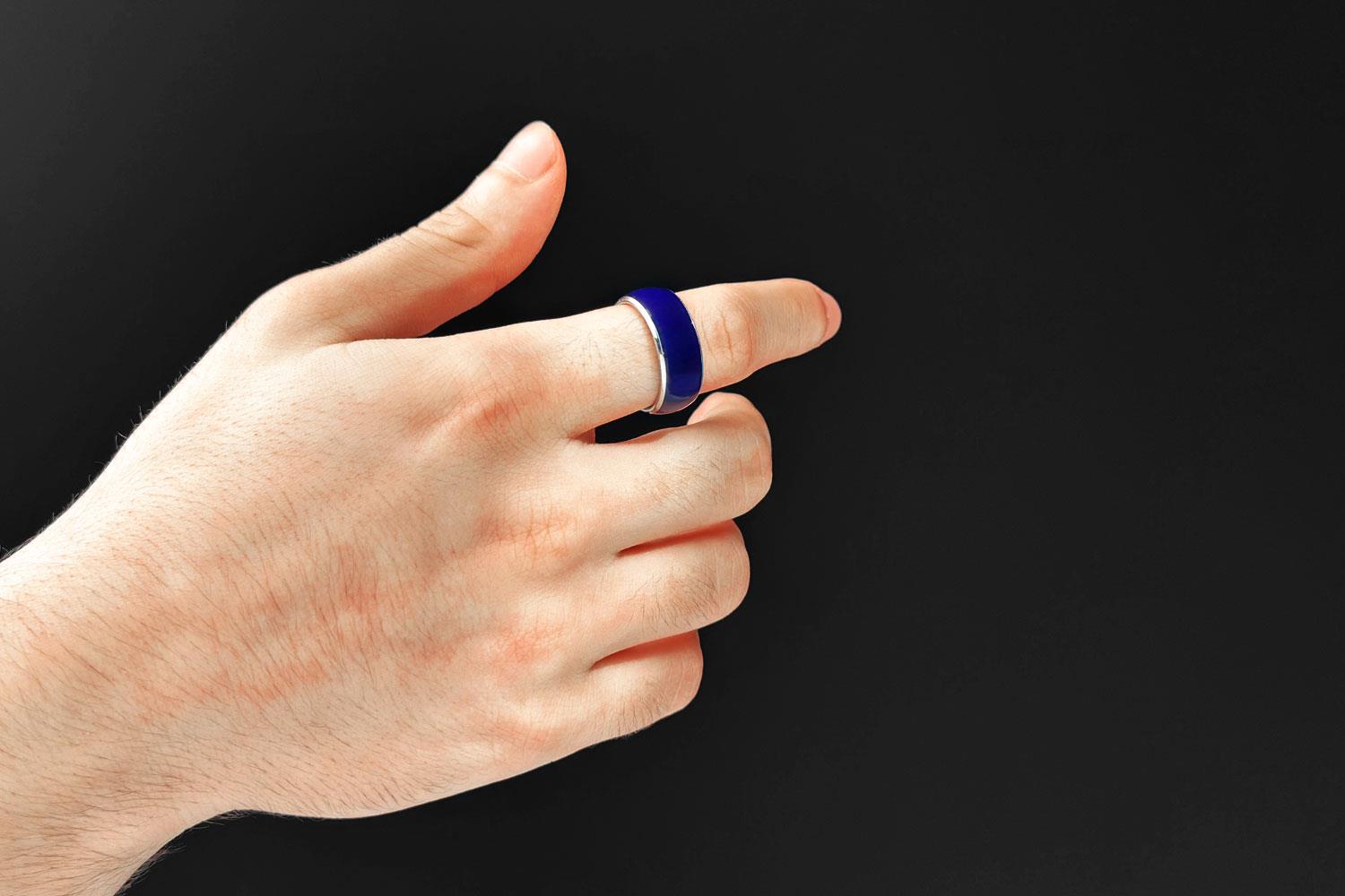 NFC Yüzük Metal Lacivert