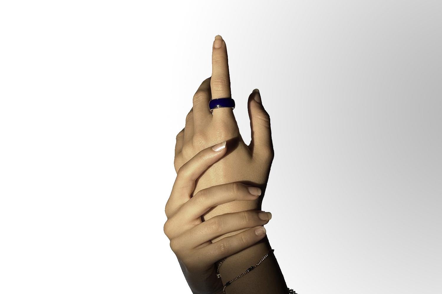 NFC Yüzük Metal Lacivert