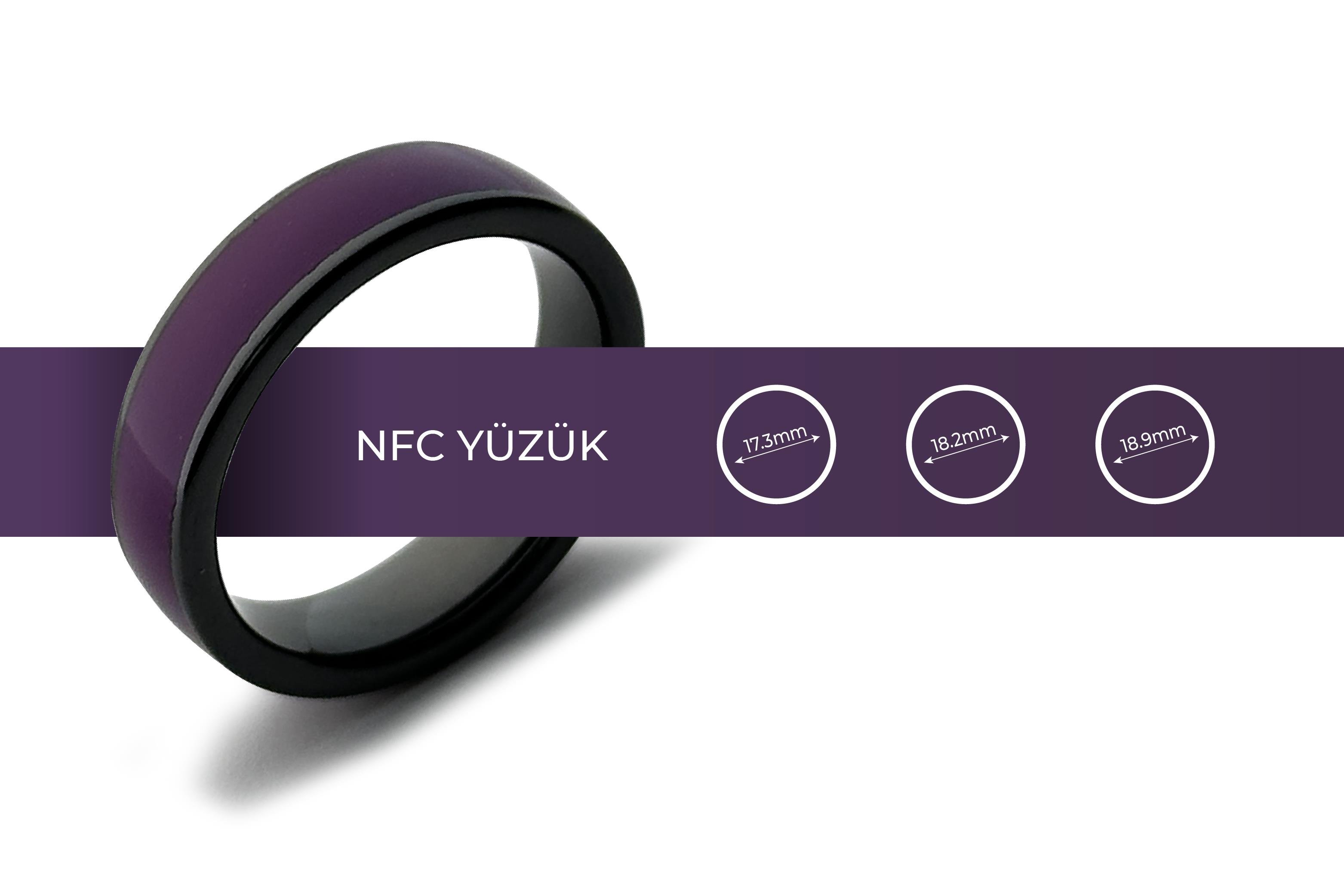 NFC Yüzük Seramik Mor