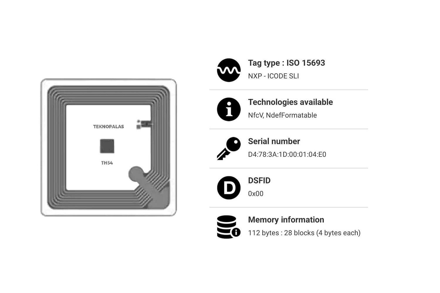 RFGate TH54 WRW HF 13.56Mhz RFID Etiket