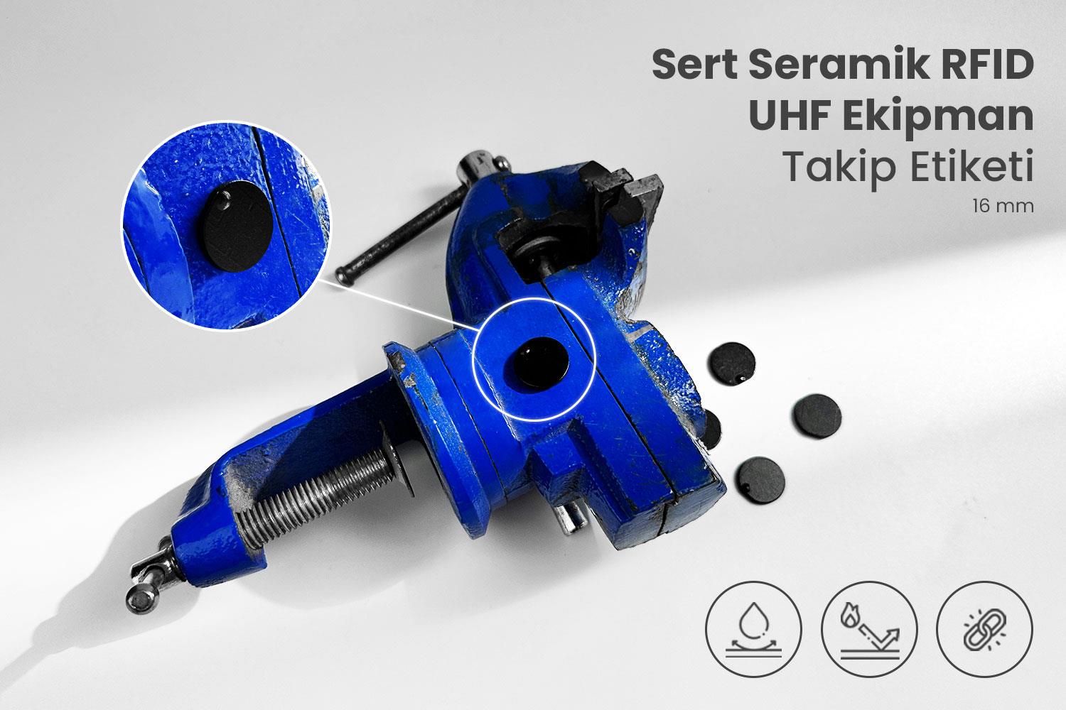 Sert Seramik RFID UHF Ekipman Takip Etiketi
