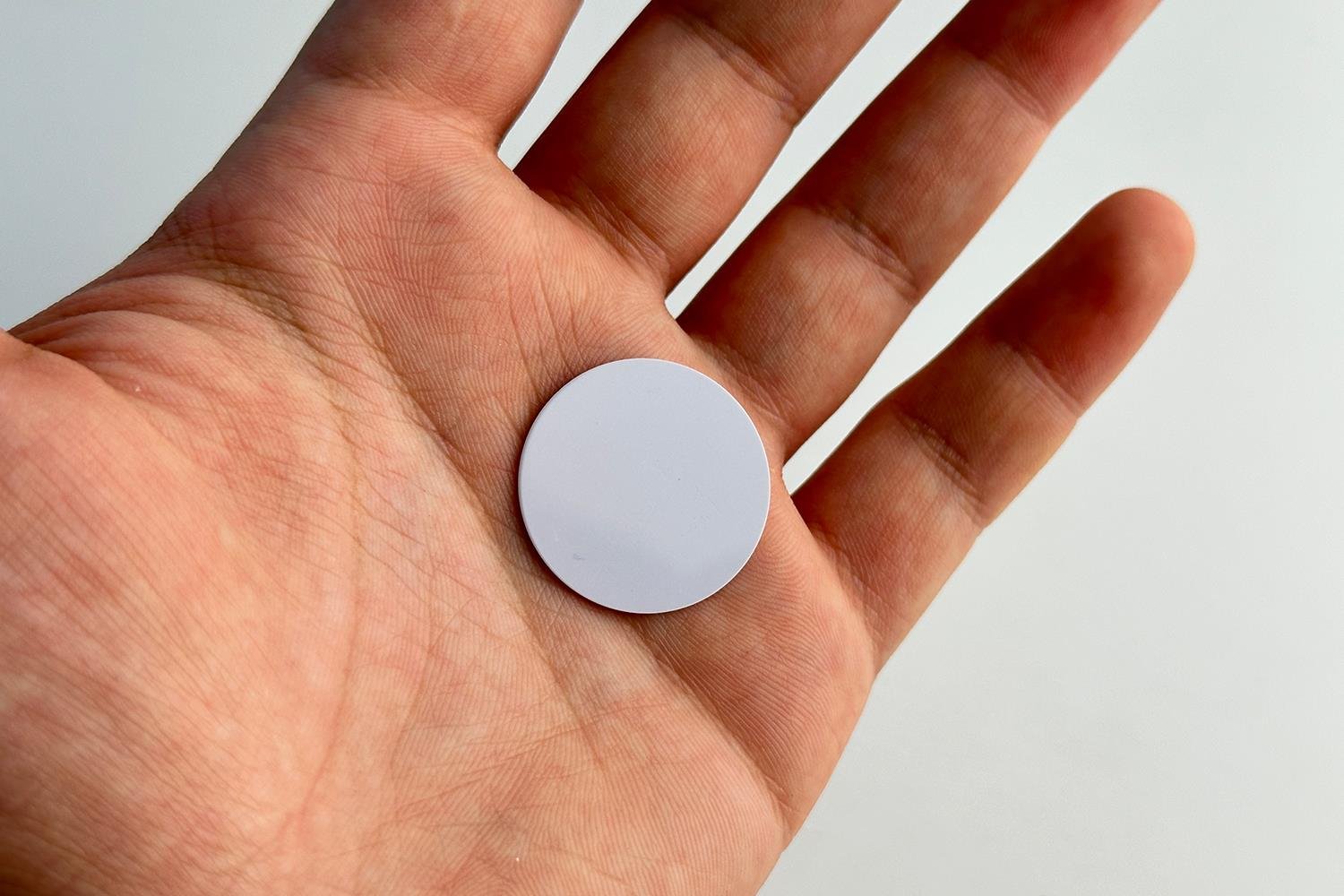 UHF Silikon Bileklik için PVC Yuvarlak Tag 25mm Çap