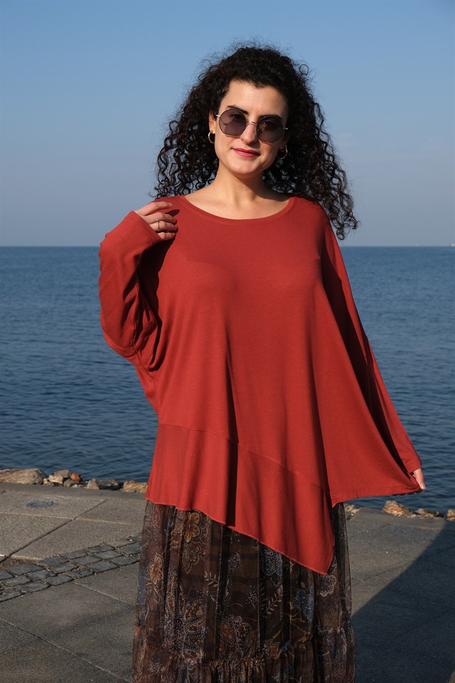 Dirsek Kol Kiremit Bluz