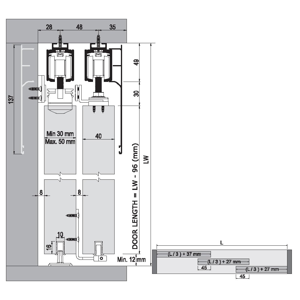 ALB MULTIDOOR 252 - 80 KG SFT HALATLI TELESKOPİK KAYAR SİSTEMİ 2+1 KAPI ( RAY 9750 )209.01.0107639Ahşap Kayar Kapı SistemleriALBATUR