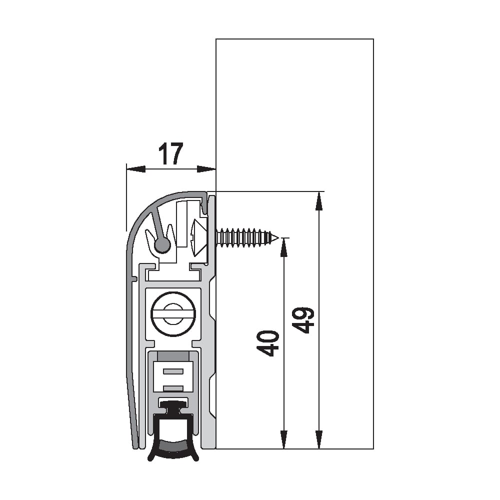 ALB UNDERLINE M30 230 KAPI GİYOTİNİ DIŞTAN YANGINA DAYANIMLI 93 CM208.01.0105859Kapı Altı GiyotinlerALBATUR