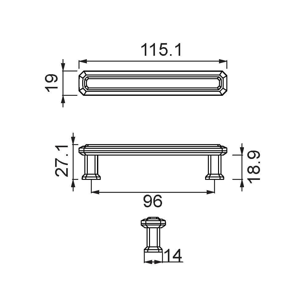 ÇEBİ A1101096 MP11 MODERN KULP ZMK.101.02.0113154Mobilya KulplarıÇEBİ