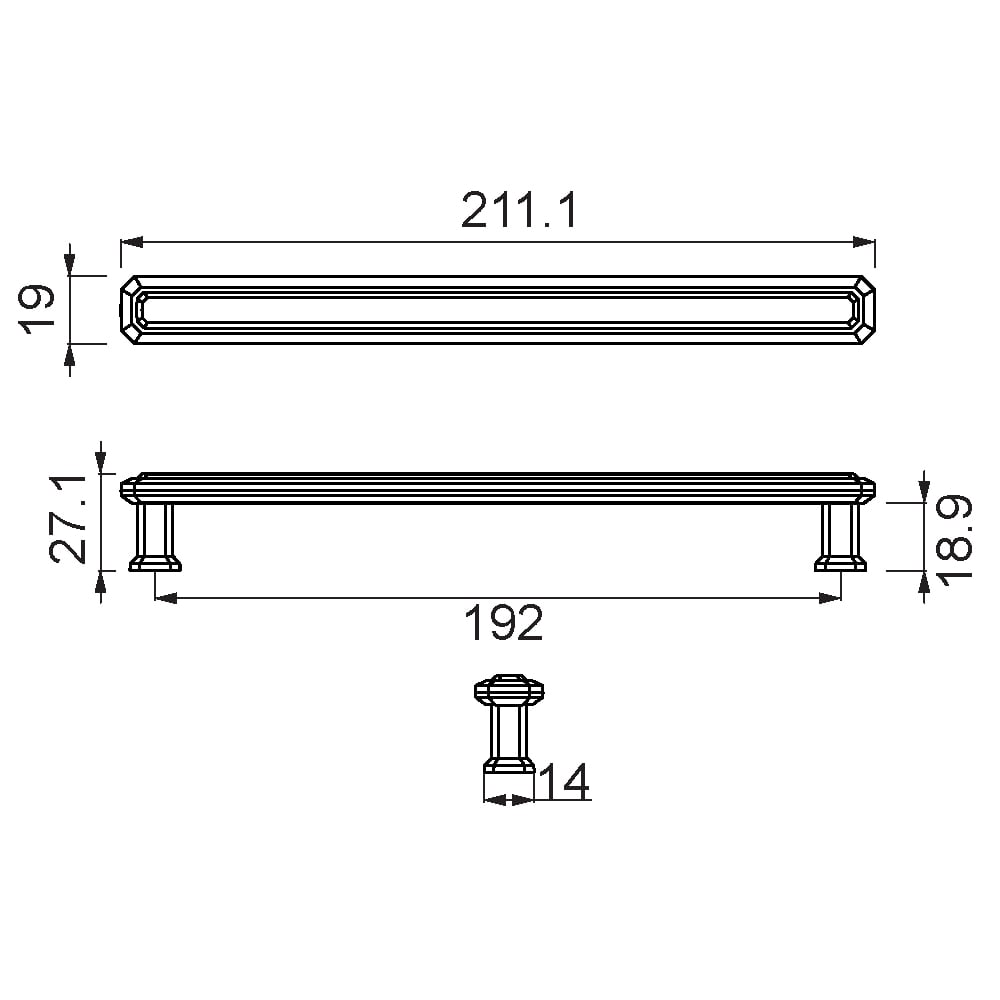 ÇEBİ A1101192 PC24 MODERN KULP ZMK.101.02.0109394Mobilya KulplarıÇEBİ