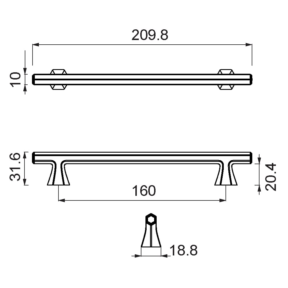 ÇEBİ A1108160 PC35 MODERN KULP ZMK.101.02.0117431Mobilya KulplarıÇEBİ