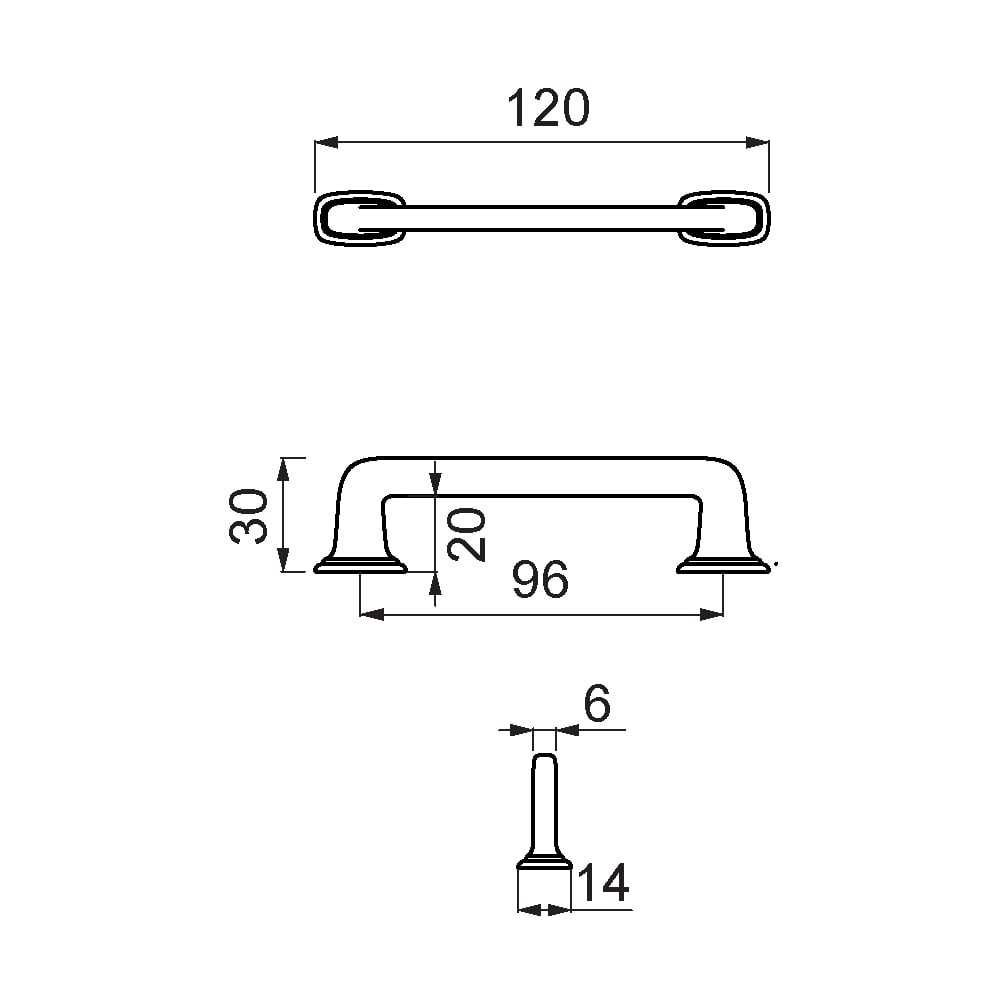 ÇEBİ A1110096 PC27 MODERN KULP ZMK.101.02.0117434Mobilya KulplarıÇEBİ