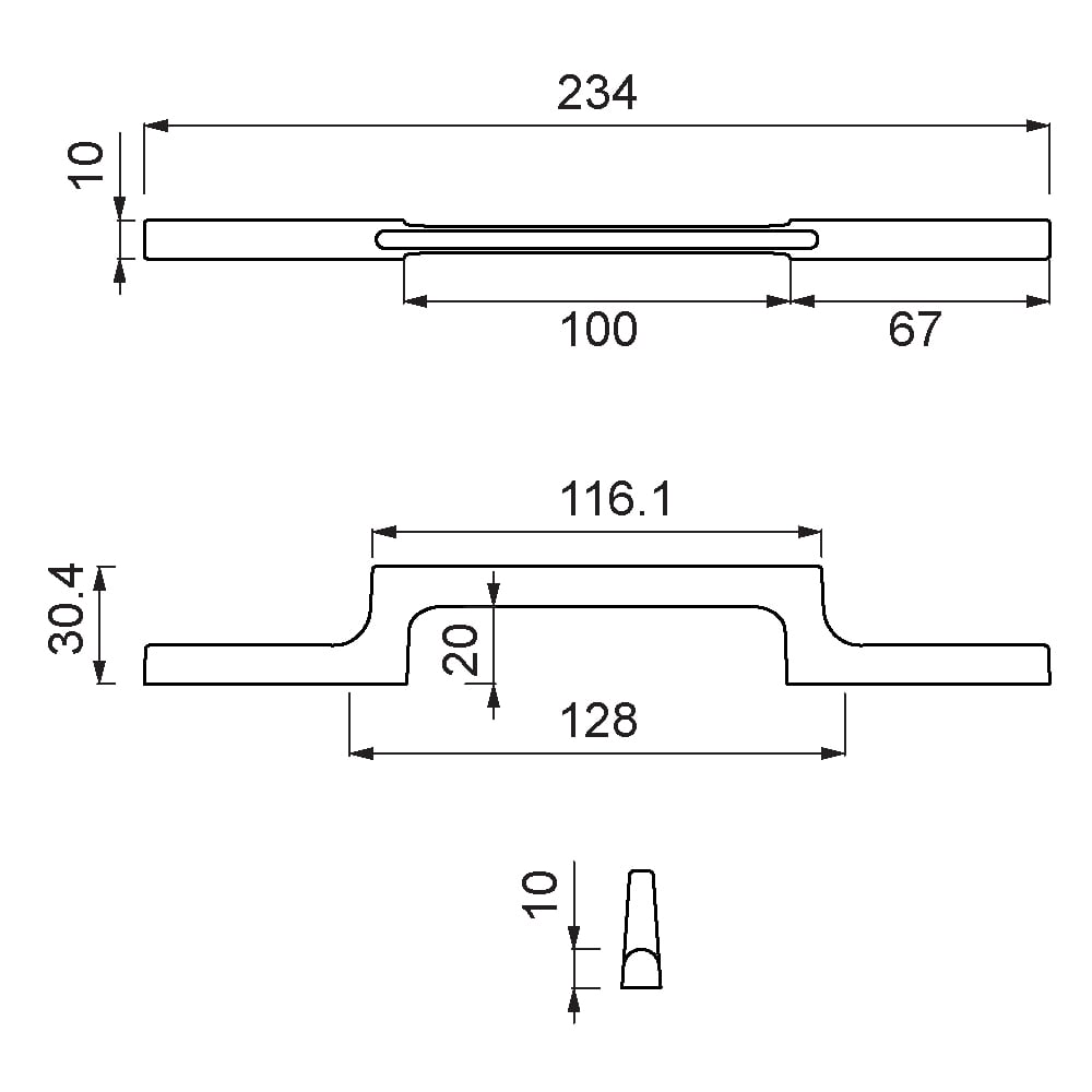ÇEBİ A1112128 PC27 MODERN KULP ZMK.101.02.0117445Mobilya KulplarıÇEBİ