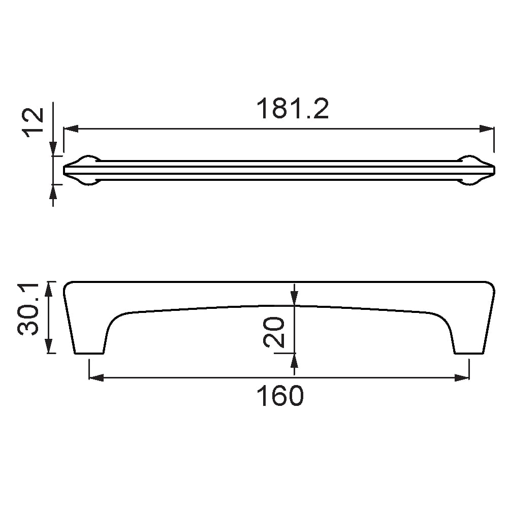 ÇEBİ A1113160 PC27 MODERN KULP ZMK.101.02.0117451Mobilya KulplarıÇEBİ